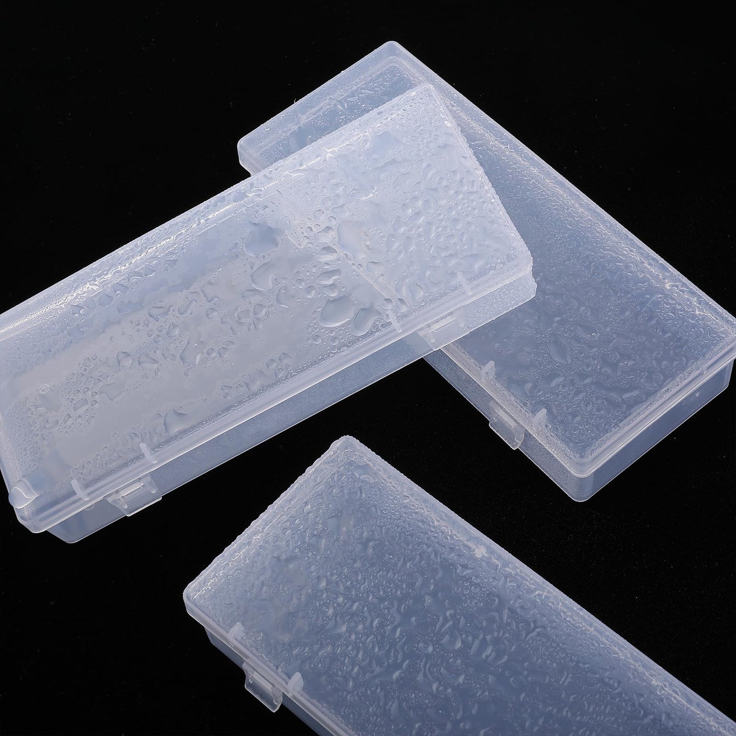 COMNICO Storage Containers, Small Plastic Mini Clear Bead Rectangle Boxes