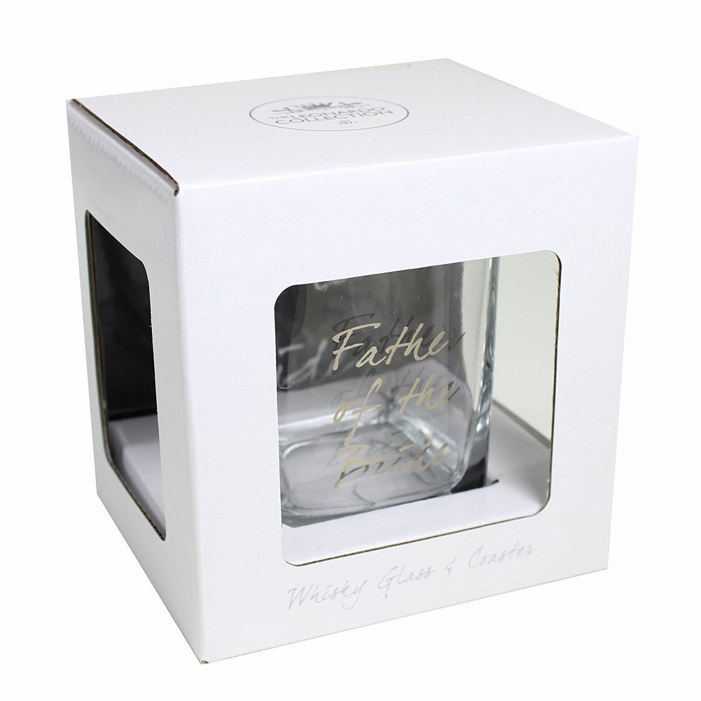 Wedding FATHER of the Bride Whisky Glass & Coaster Thank You Gift LP