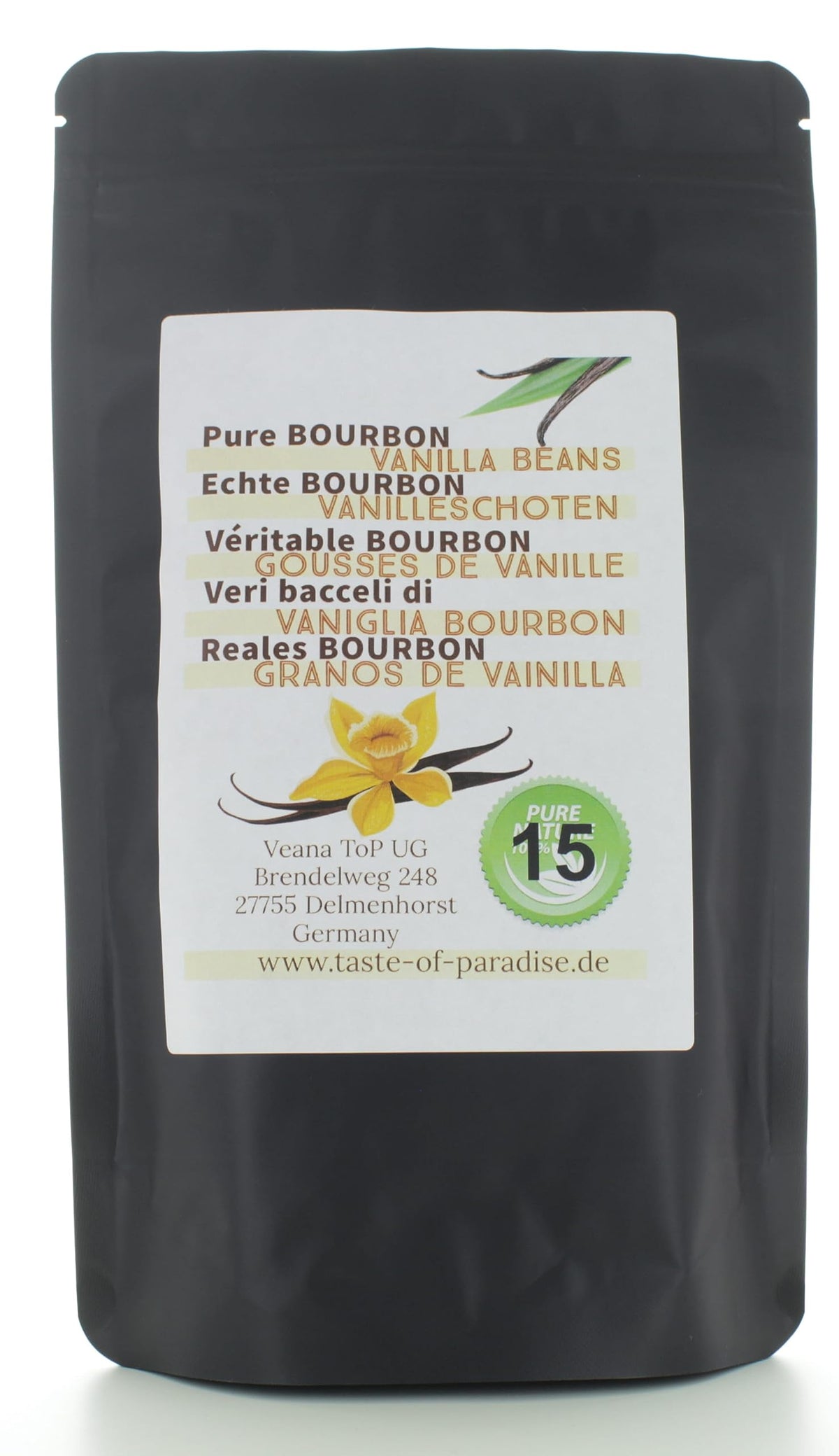Bourbon Vanilla Pods (Pack of 15) 12-13 cm 100% Natural from Madagascar