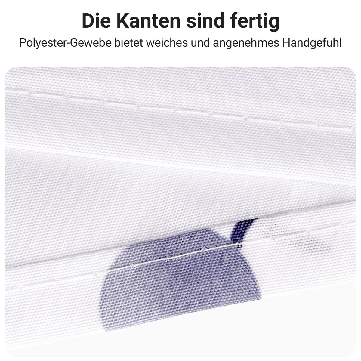 Lerores Shower Curtain, 120 x 200 cm, Blue Flower, Weighted Hem, Anti-Mould, Water-Repellent