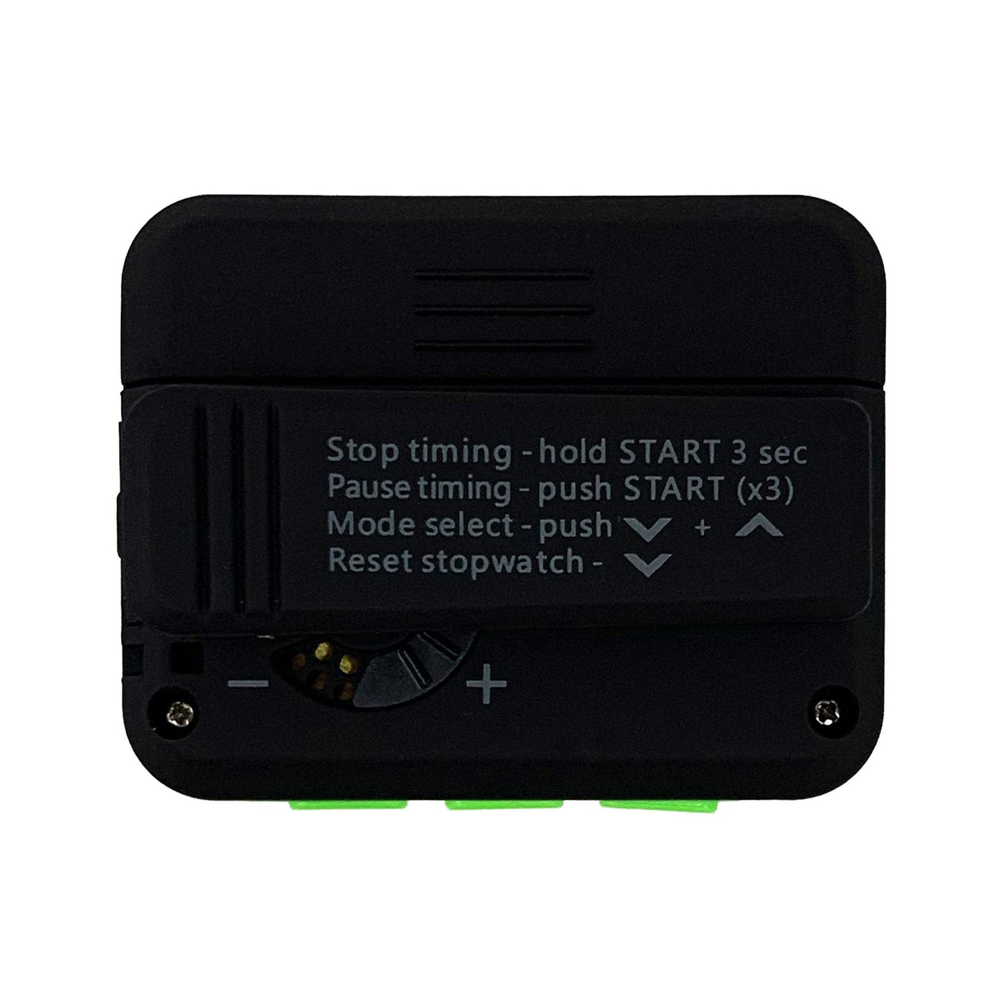 Gymboss PLUS Interval Timer and Stopwatch Strap - Bundle (Black with Green buttons)