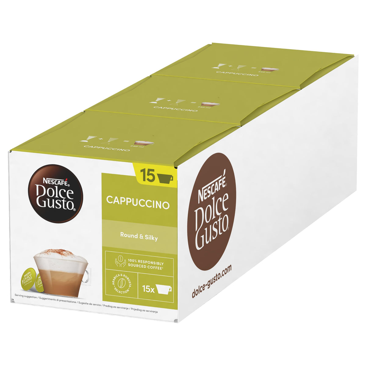 NESCAFE? DOLCE GUSTO Cappuccino Coffee Pods (Total 45 Servings)