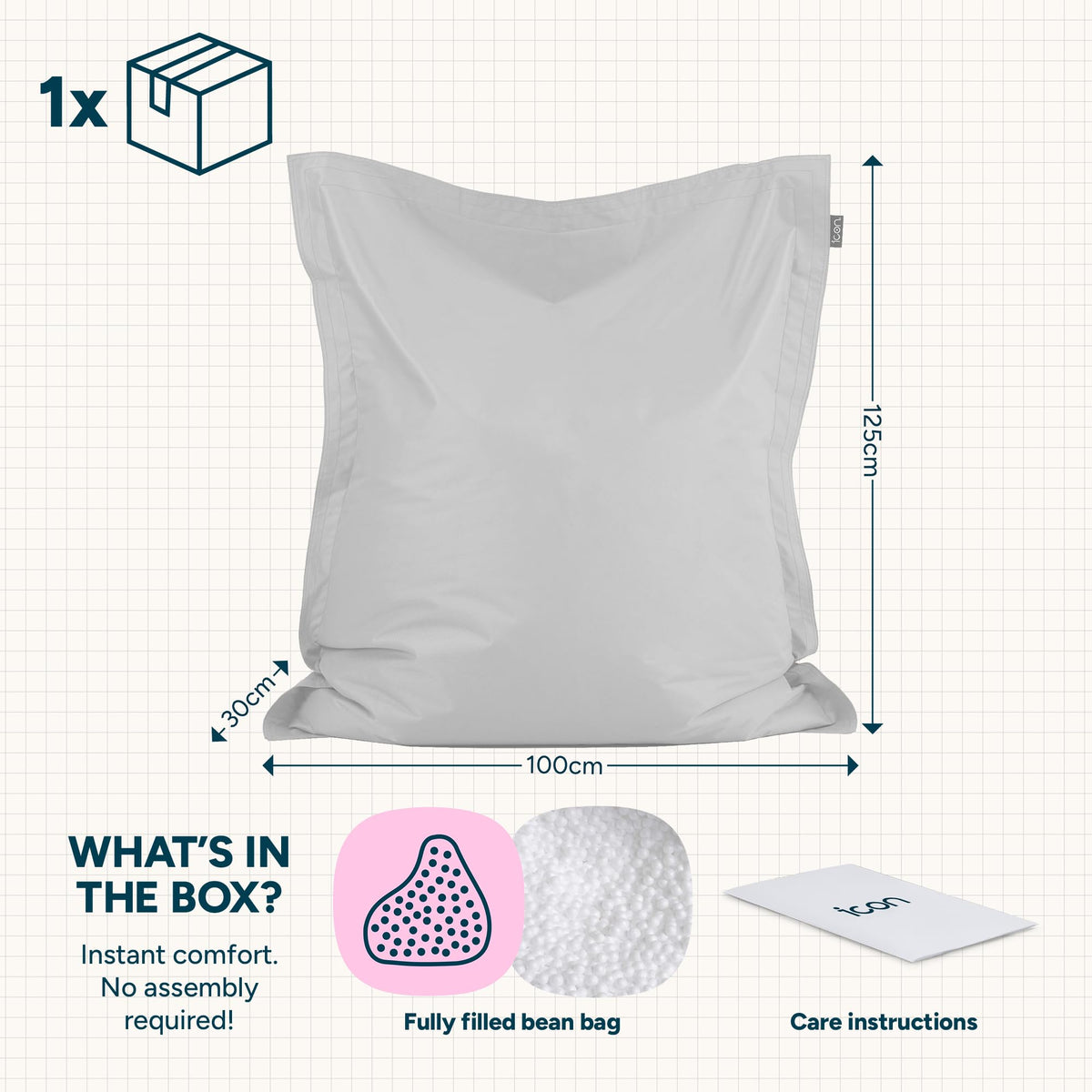 Bean Bag Bazaar Large Outdoor Kids Bean Bag with Filling Included, Green