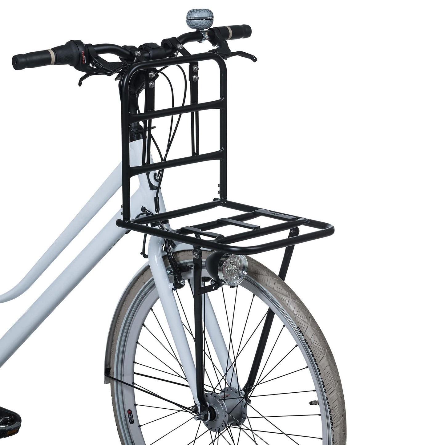 Basil 148027 Memories Front Carrier with Bars, 21-31.8 mm, Black, One Size