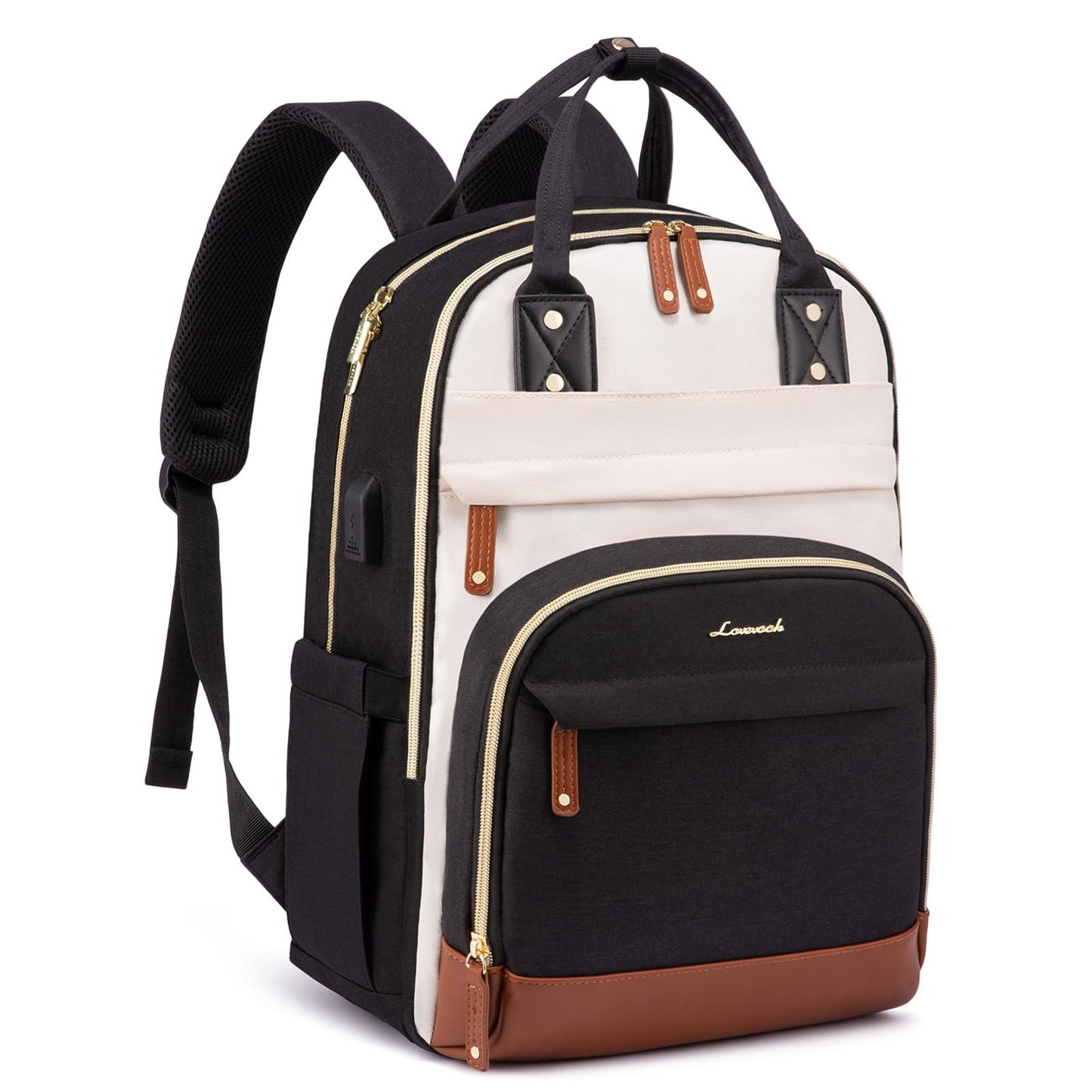 LOVEVOOK Laptop Backpack Women 15,6 inch, Waterproof Rucksack Bag with USB Port & Anti-theft Zipper, Large Womens Laptop Bags Back Pack for Work