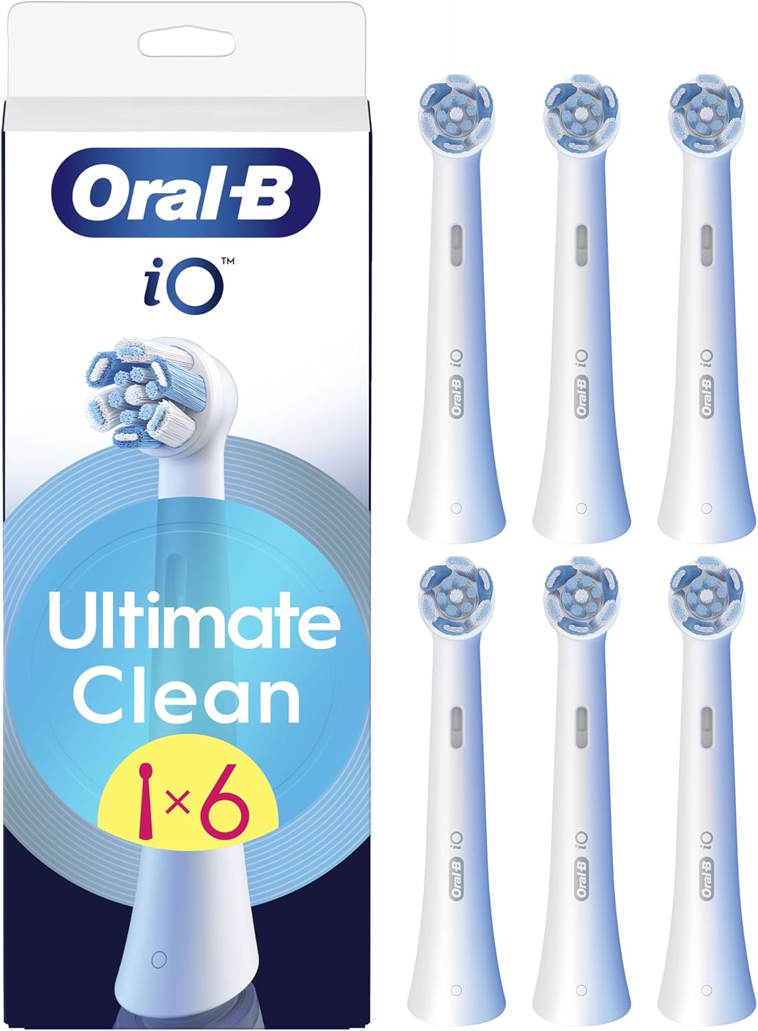 Oral-B iO Series Ultimate Clean Replacement Brush Heads, 6 Count, New but scruffy, damaged box