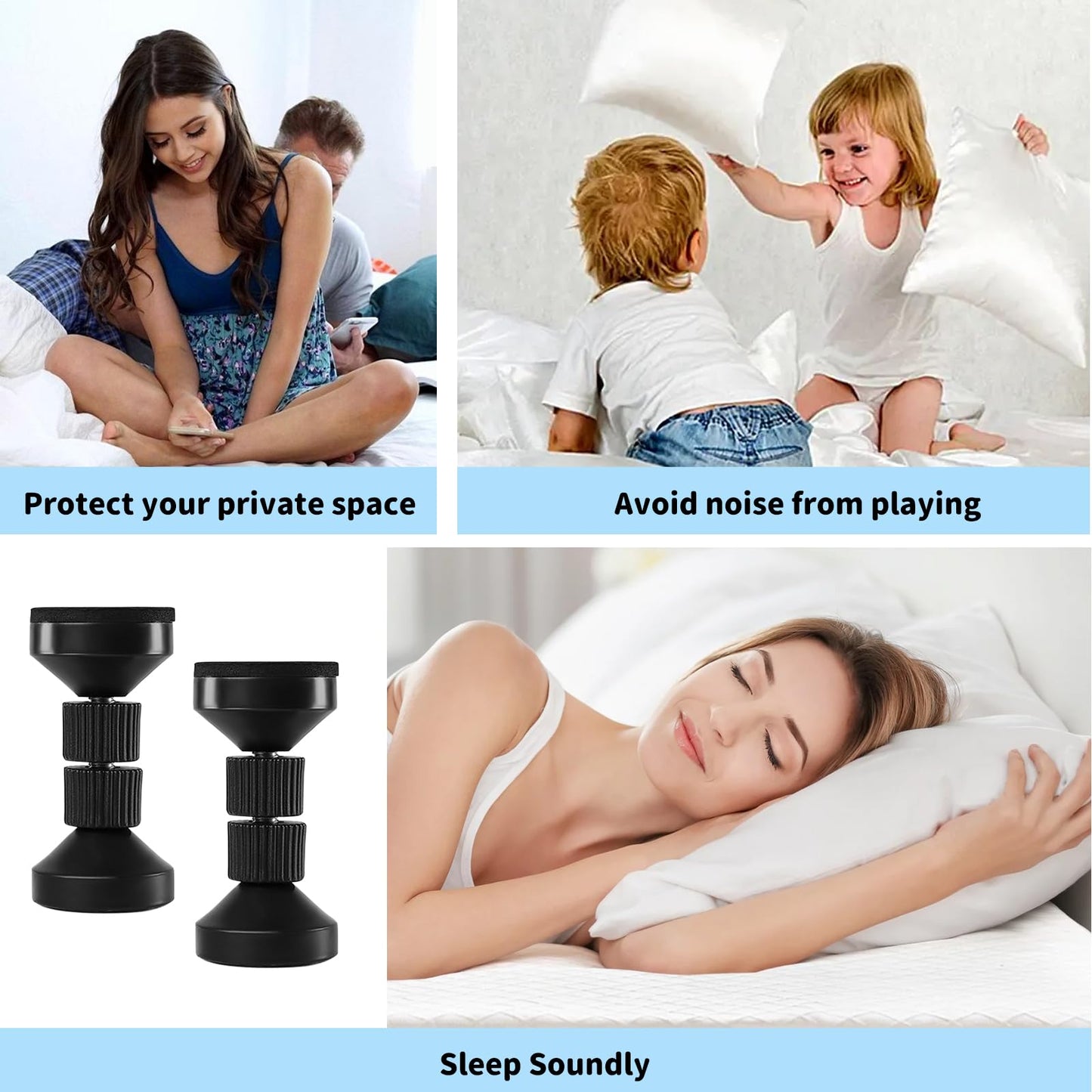 2 Pcs Headboard Stoppers Bed Wall Stoppers Adjustable Threaded Bed Frame Anti-Shake Tool Telescopic Support Stabilizer Headboard Stopper for Bed