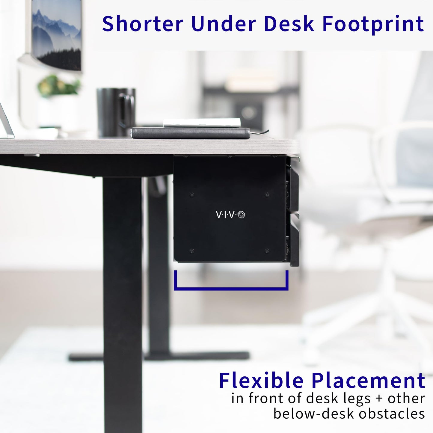 VIVO 16 inch Under Desk Mounted Sliding Pull-out Dual Level Drawer Set for Office Desk