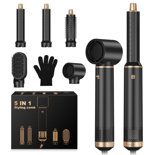 5 in 1 Hair Styler Airbrush 5 in 1 Multi Styler, Air Styler 5 in 1 with Air Curler, Hair Dryer, Brush Hair Dryer for Drying and Styling Straightening