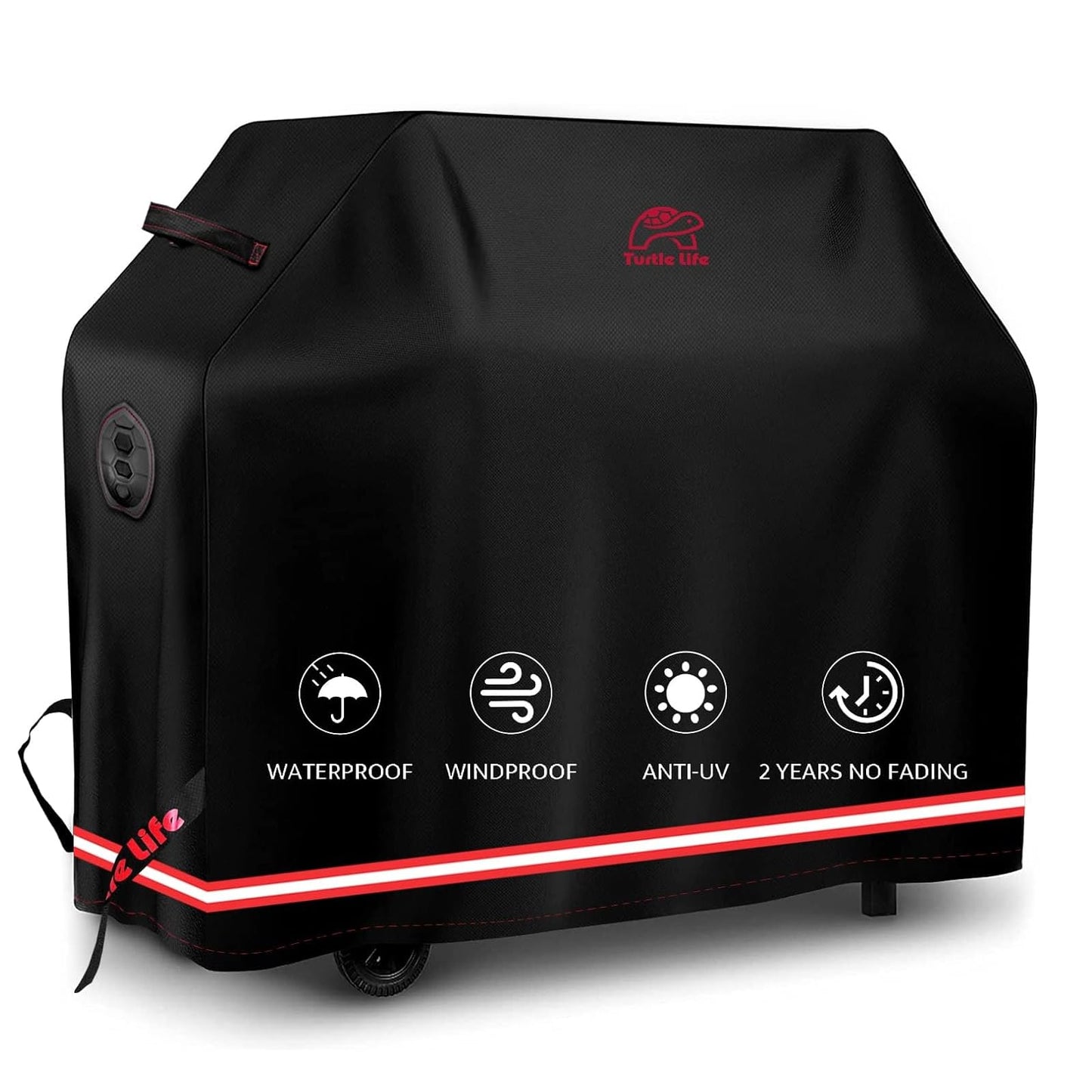 Turtle-Life BBQ Grill Cover,64 Inch Heavy Duty Waterproof Barbecue Gas Grill Covers for Weber Genesis Char-Broil Brinkmann, No Fading Away Within 2