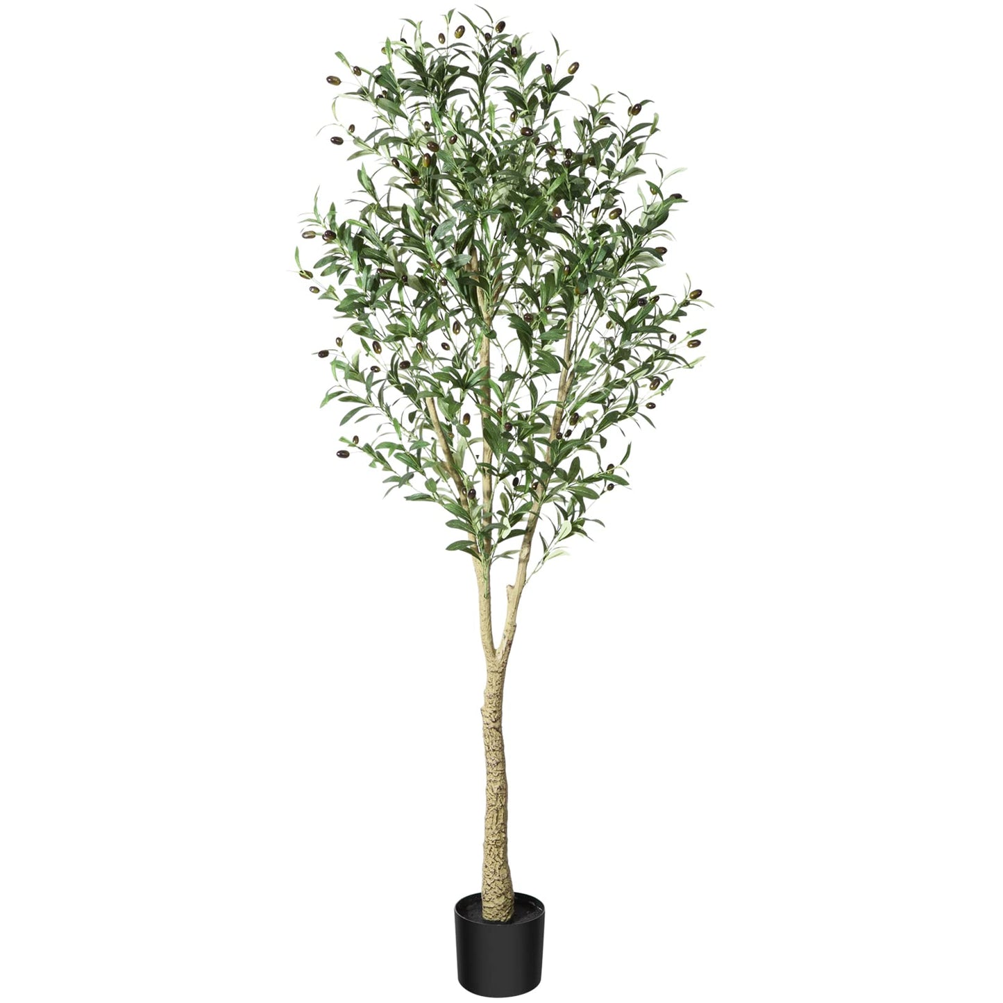 CROSOFMI Artificial Olive Tree 180cm Big tall Fake Plants, Artificial Olive Silk Plants Indoors in Pots, Faux Tropical large artificial plant suitable
