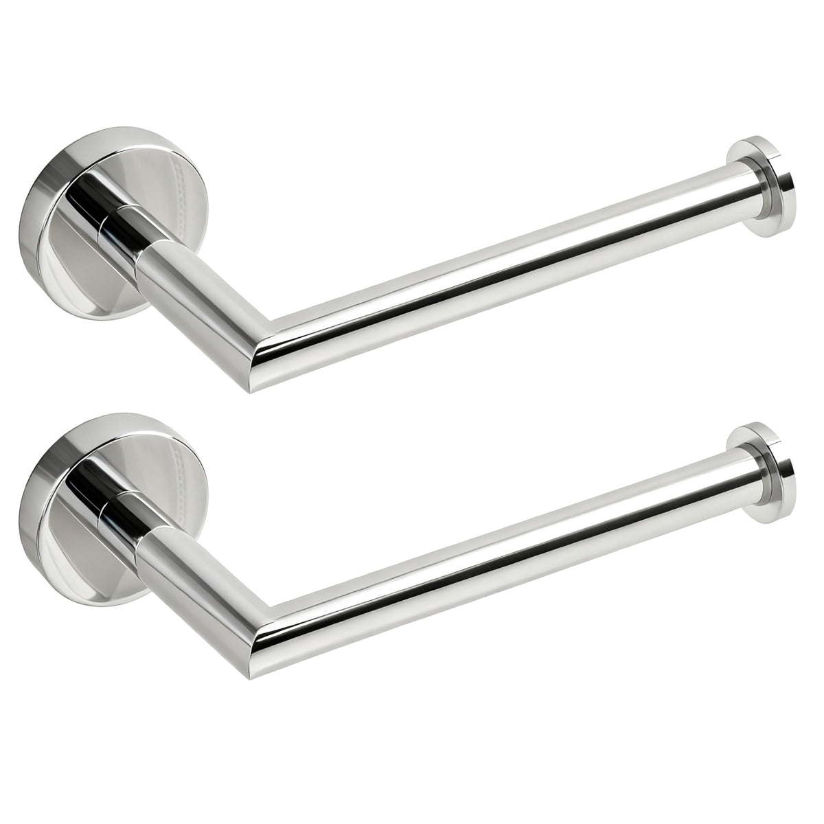 HITSLAM Chrome Toilet Roll Holder Wall Mounted SUS 304 Stainless Steel Silver Toilet Paper Holder Waterproof Rotateproof Loo Roll-Holder for Bathroom,