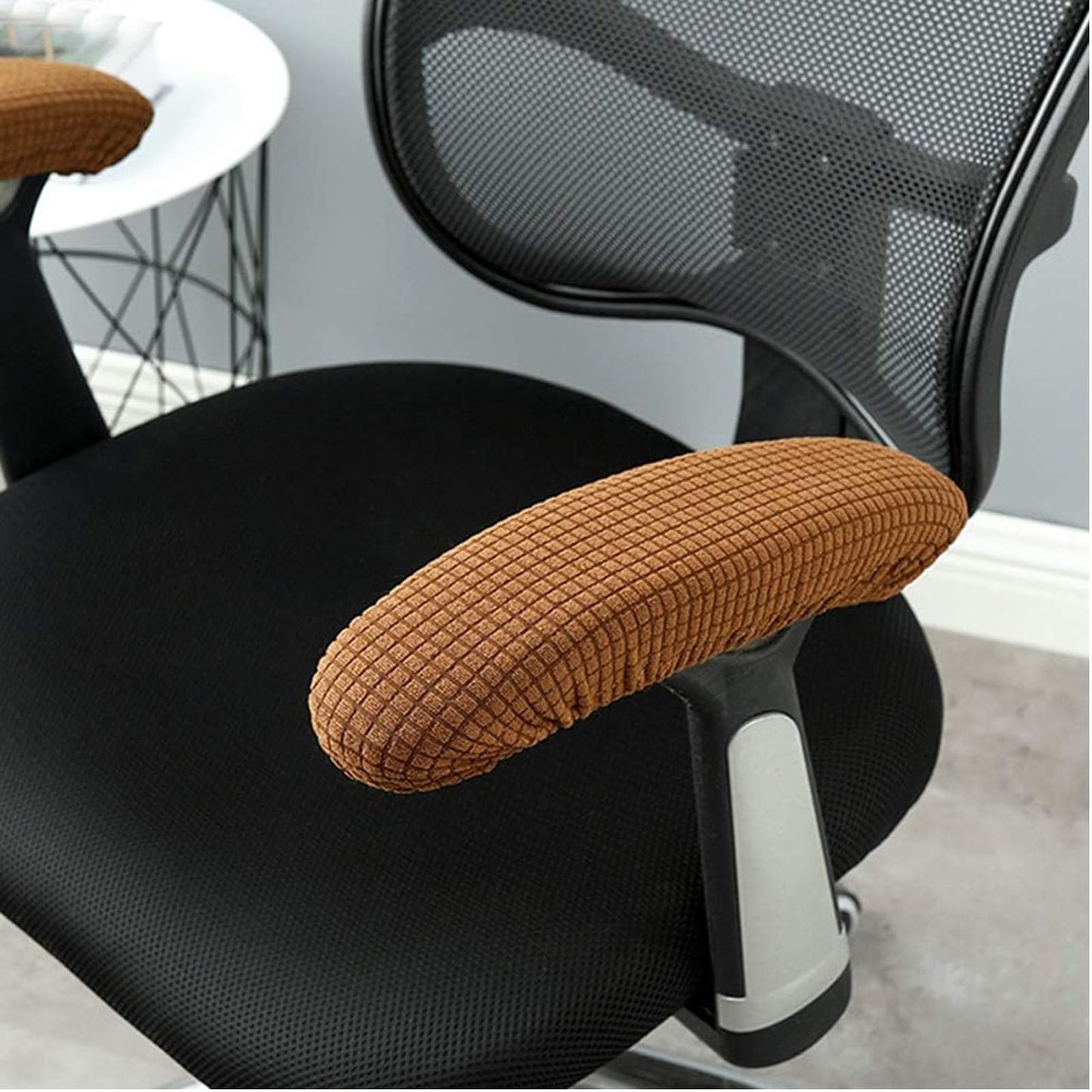 XIEHUZA 2 Pair Office Chair Armrest Covers, Office Removable Arm Rest Covering, Elastic Chair Armrest Pads, Office Seat Hand Rest Protector