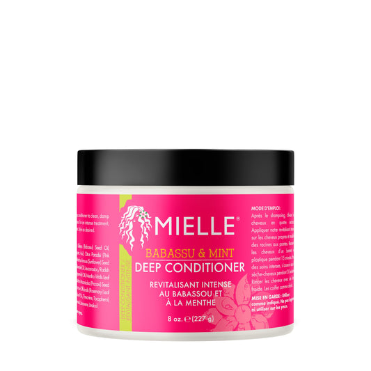 Mielle Babassu & Mint Deep Conditioner with Protein, Moisturising & Conditioning Deep Treatment, Hydrating Repair for Dry, Damaged, & Frizzy Hair, 227