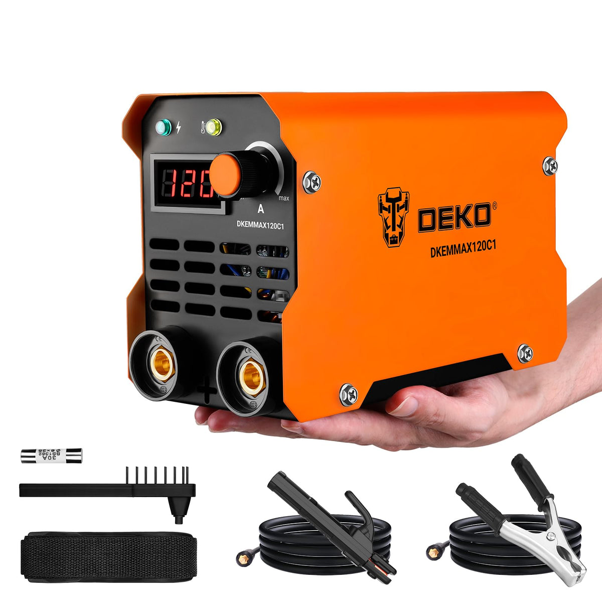 Mini Stick Welder?DEKO 120A 220V MMA ARC Welder for Home Repair, Metal Welding,DIY,Bicycle Repair,Portable Welding Machine with Adjustable Shoulder