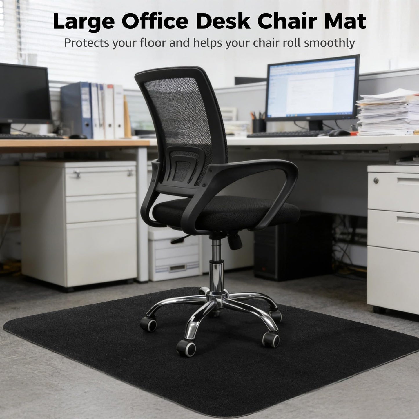 Office Chair Mat for Hardwood Floor, Non Slip Desk Mat for Rolling Chair