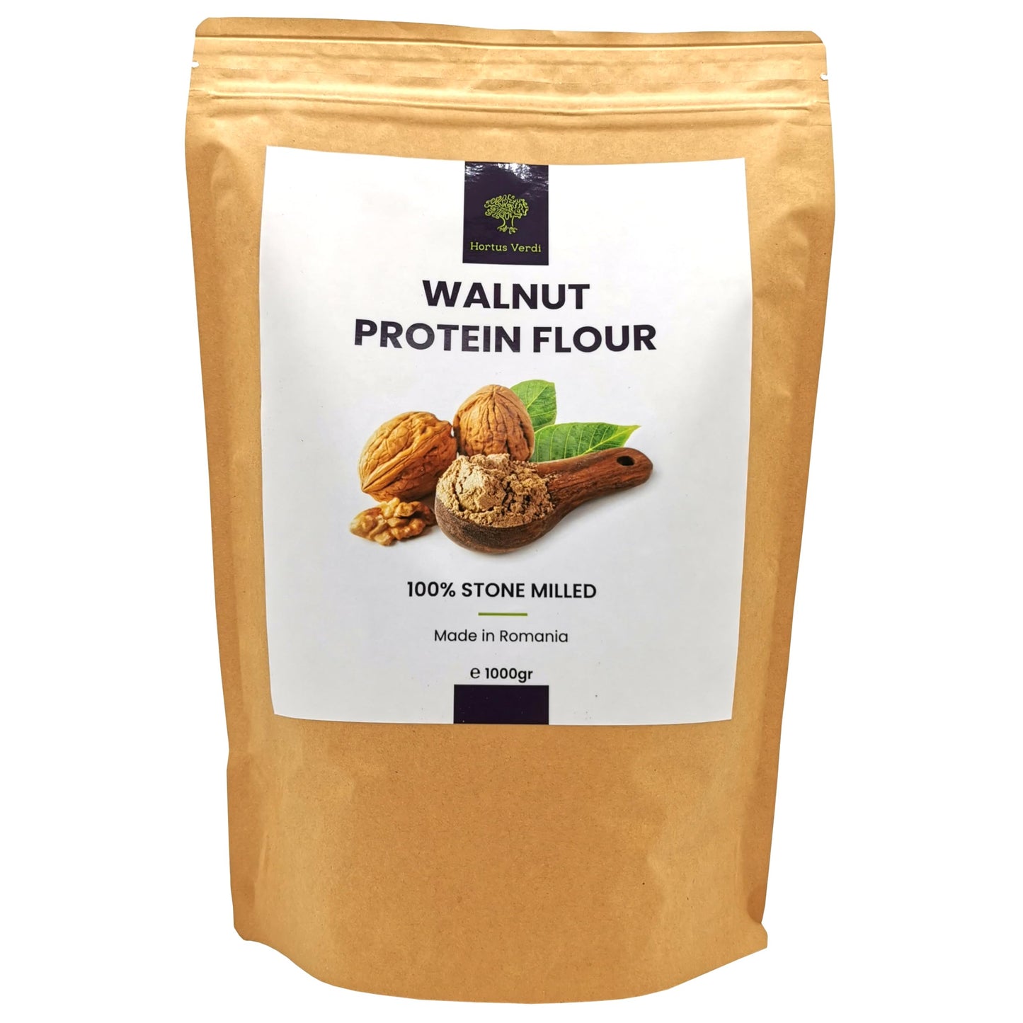 Walnut Flour 1000 g by Hortus Verdi? 100% Natural - EU Origin - RAW VEGAN - 50% Protein - Gluten Free - High Protein