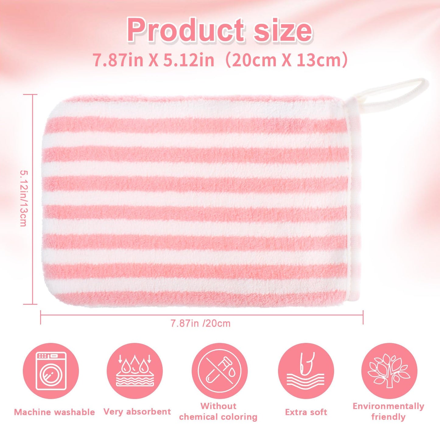 PHOGARY Face Cloths Body Wash Mitt, Super Absorbent & Soft Face Towels Facial Mitts, Reusable Makeup Remover Cloth Facial Cleansing Cloths