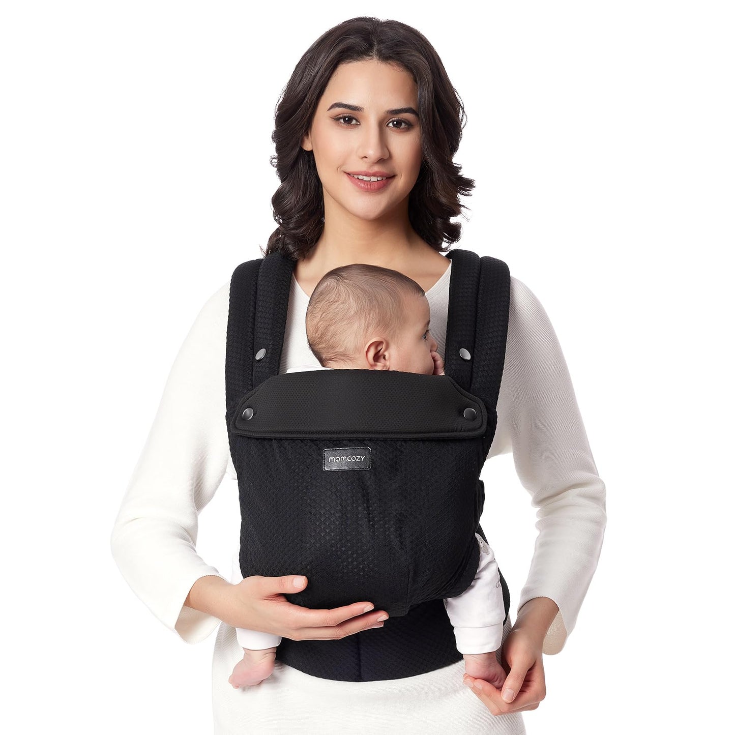 Momcozy Breathable Mesh Baby Carrier, Ergonomic and Lightweight Carrier for 3-24 Months with Enhanced Lumbar Support, All Day Comfort for Hands-Free