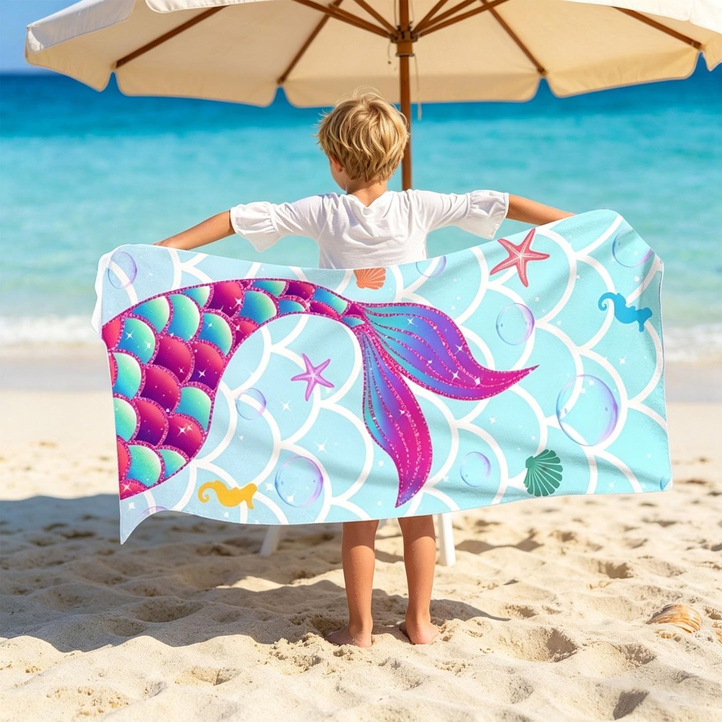 CocCCoon 1 Pcs Swimming Towels for Kids Microfibre Beach Towel Oversized Sand Resistant Towel Men Women Youth Children