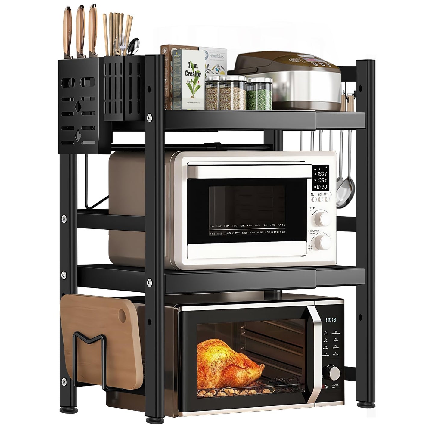 EOXCIIU 3-Tier Microwave Oven Stand