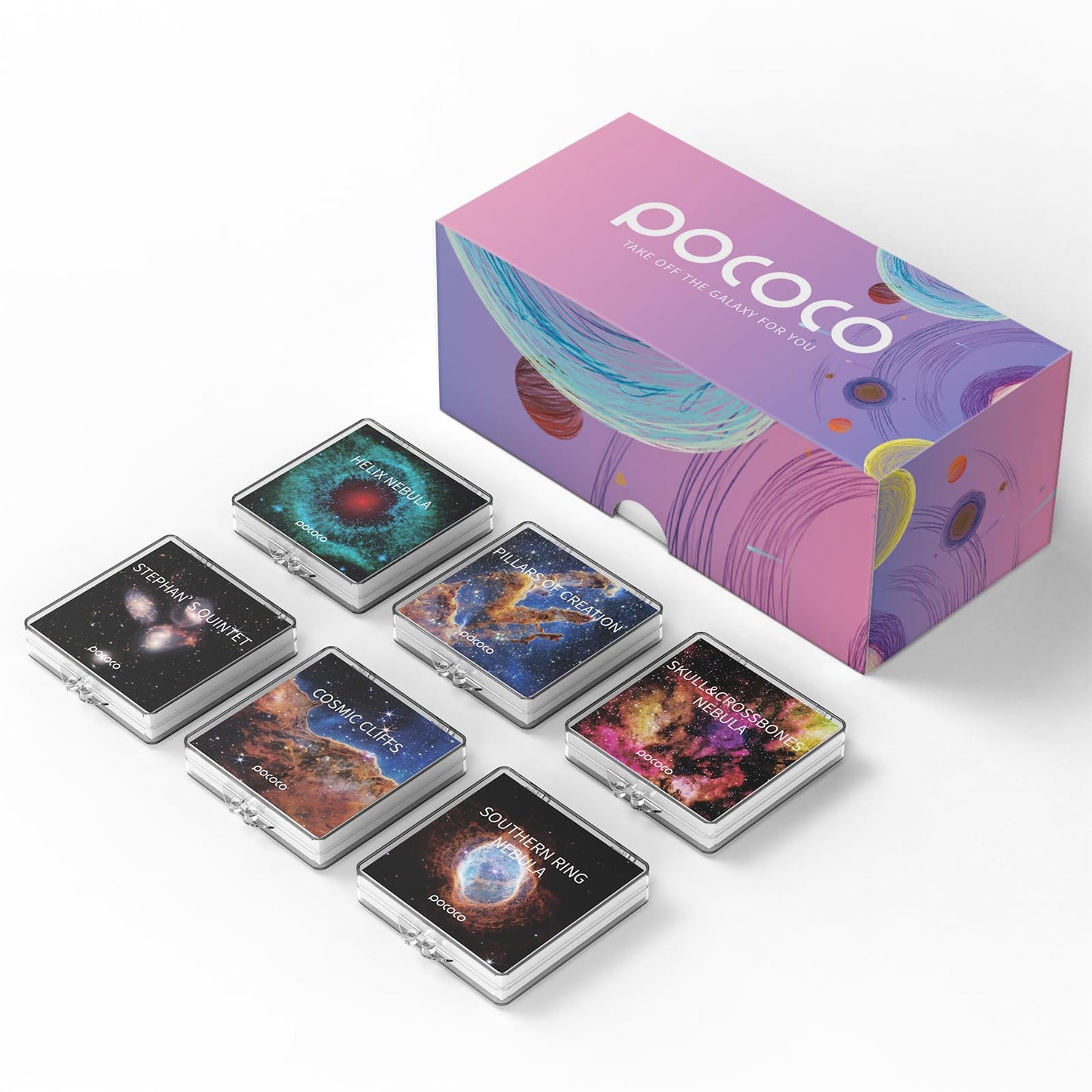 Fixed Star and Nebula: Discs for POCOCO Galaxy Projector, 5K Ultra HD, Semiconductor Lithography (6 discs)