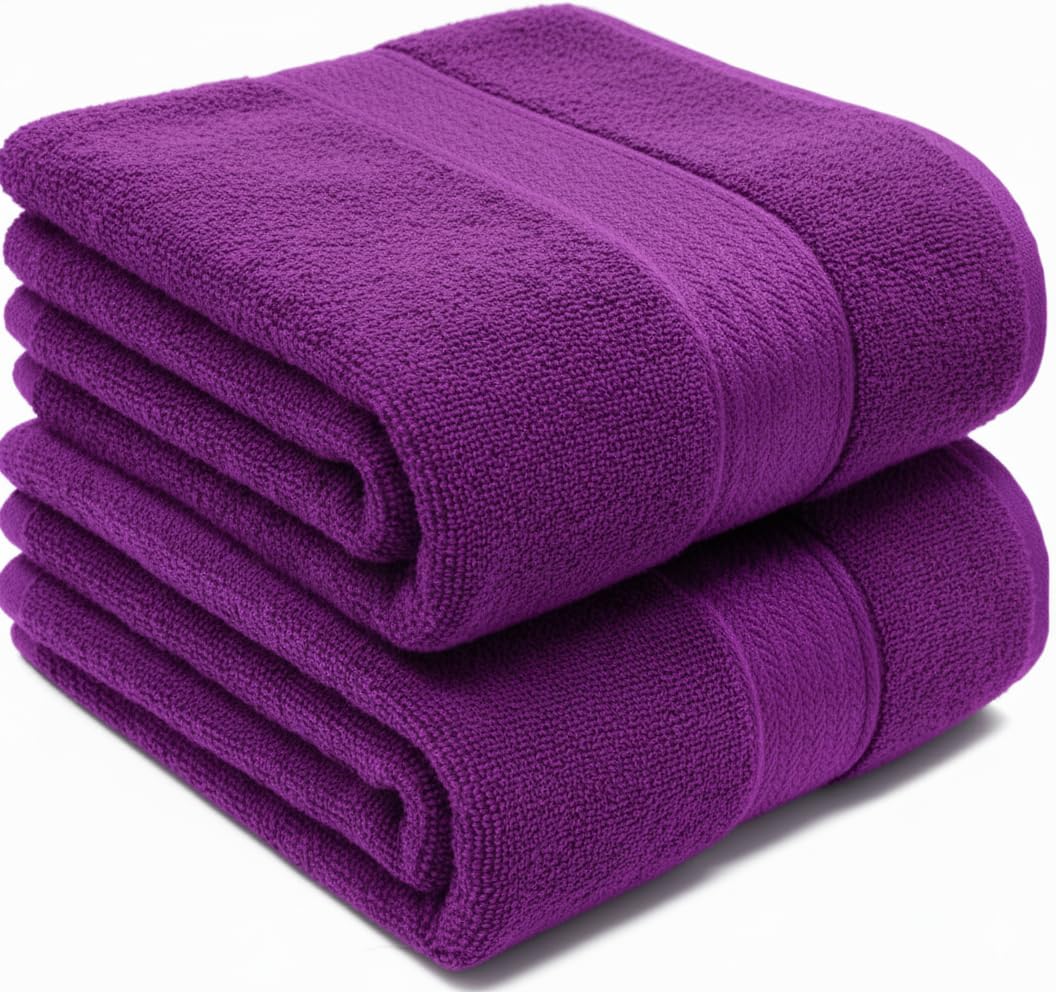 UK furniture Premium Jumbo Bath Sheets (90 x 150 cm-2 Pack) 100% Egyptian Cotton Super Absorbent Extra Large Bath Sheet Quick Dry Hotel Quality