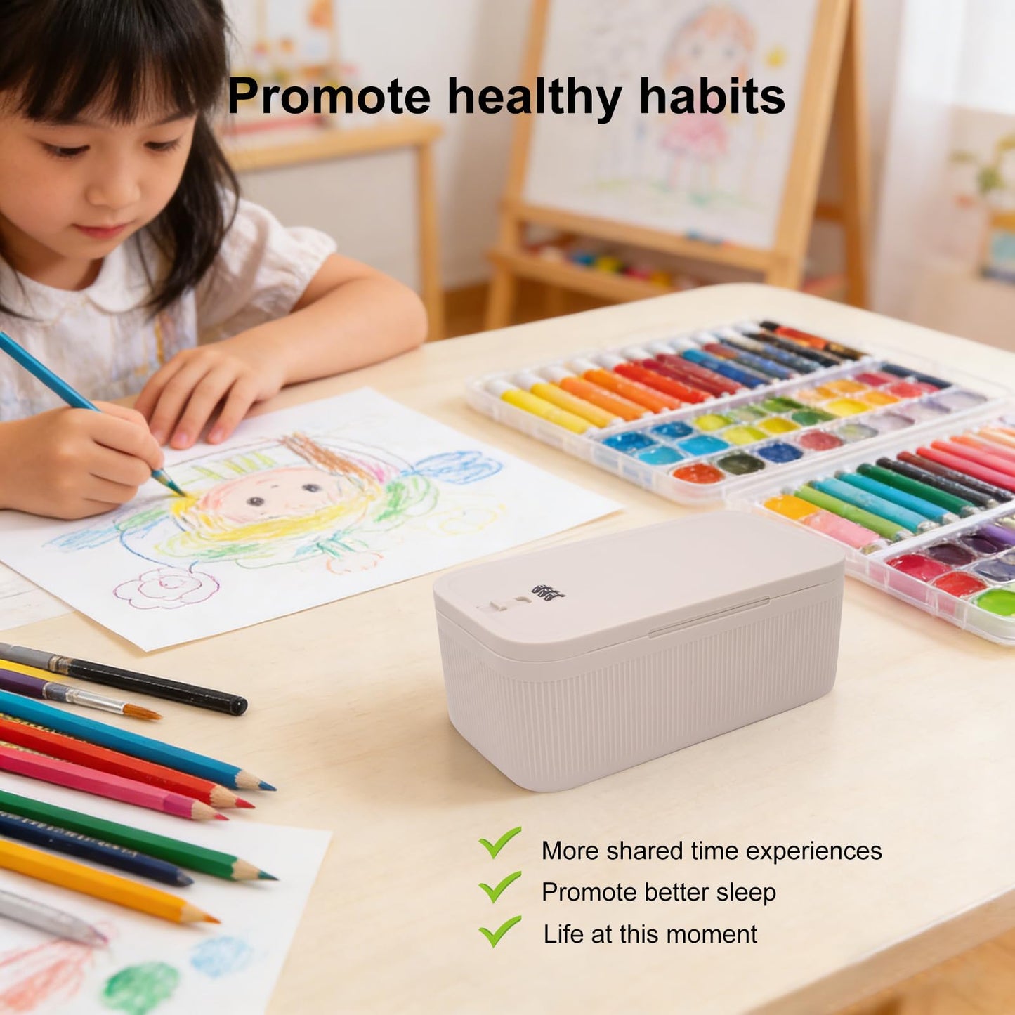 DingGreat Lockable Storage Box with Combination Lock - Secure Small Lock Box for Medicine, Snack, Phone, Fridge & Travel - BPA-Free, Odor-Proof