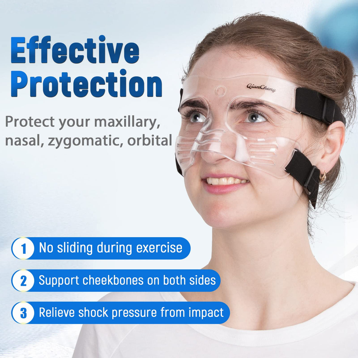QianCheng Nose Guard Shield, Protective Guard L5 Small Size with Padding for Children and Teenagers, QC-L5-S