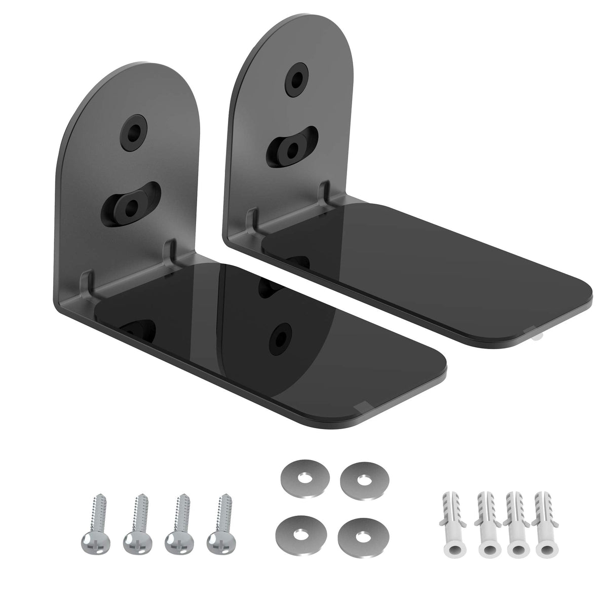 PlusAcc Universal Soundbar Brackets Mount Compatible with Bose, Samsung, JBL, Sonos, Yamaha, LG, Majority, SAKOBS and More Sound Bar Wall Mounts
