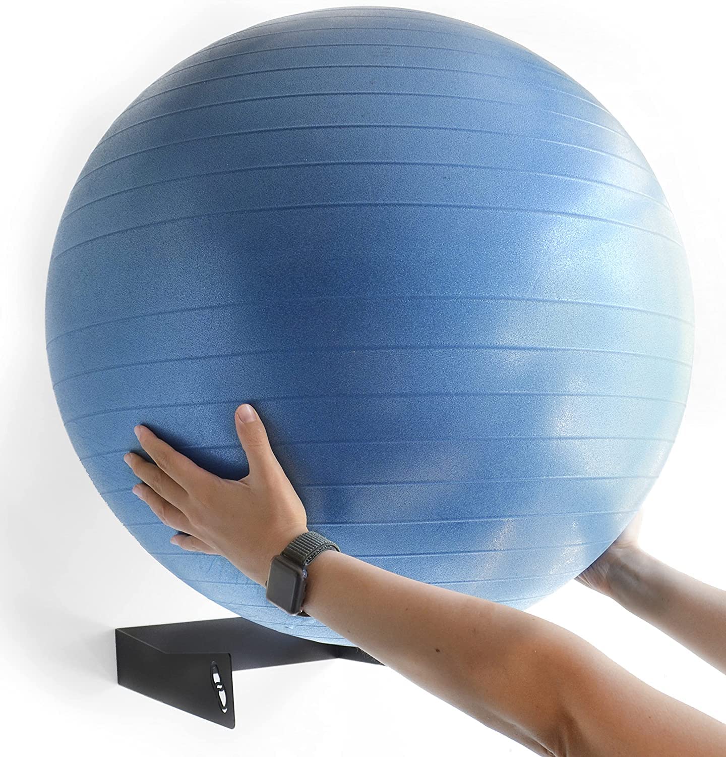 meollo | Pack of 2 Gym Ball Storage | 43x32 cm | 100% Steel | Made in Europe | Gym Ball Rack | Home Gym Equipment | Gymnastics Equipment | Yoga