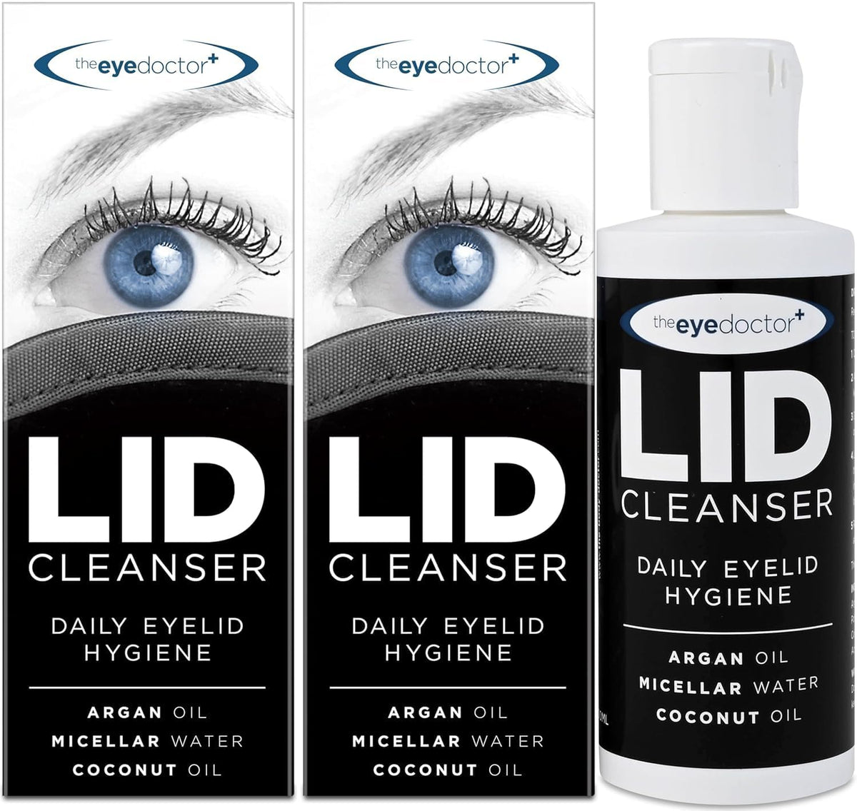 The Eye Doctor Lid Cleanser Twin Pack ? Eyelid Cleanser to remove debris and make up from eyelids ? Suitable for sensitive eyes ? Contains Argan Oil