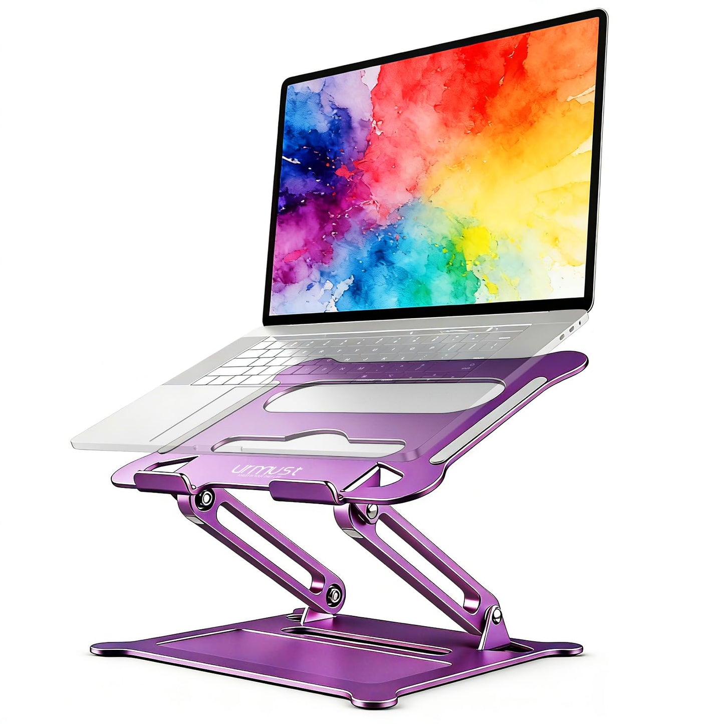 urmust Laptop Stand, Adjustable Laptop Stand for Desk, Purple