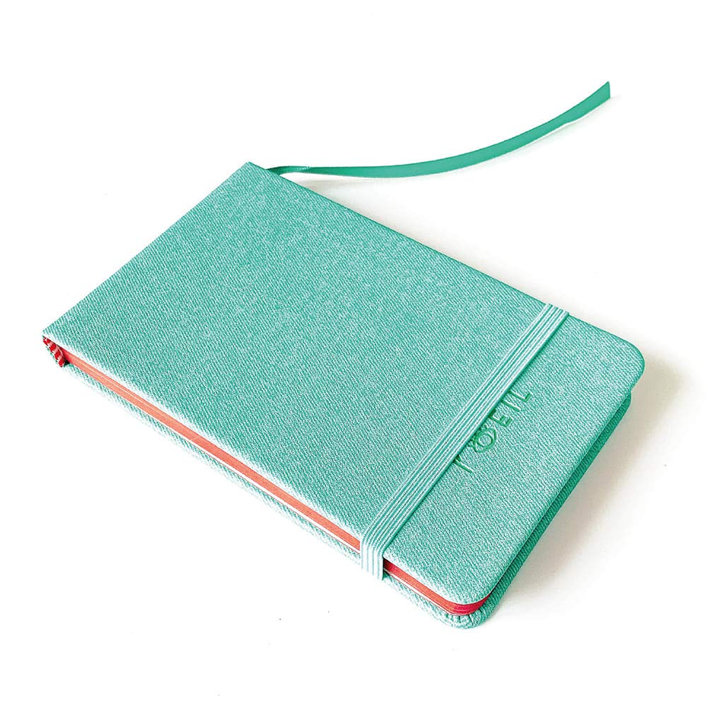 L'oeil Mellow Art Watercolor Sketchbook: Travel Journal 9x14cm, 300gsm Dual Textured Cold-press Paper, with Hardcover, Inner Pocket and Elastic Strap,