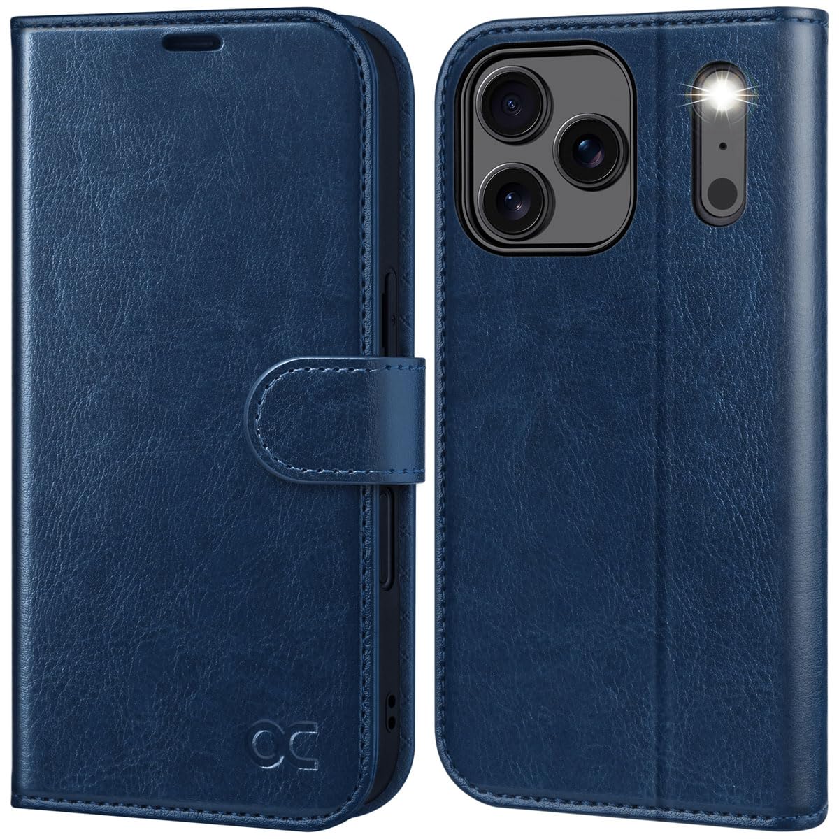 OCASE for iPhone 17 Pro Max Case, PU Leather Wallet, Magnetic Flip Folio Cover with RFID Blocking, Card Holders, Shockproof TPU, and Kickstand for 6.9