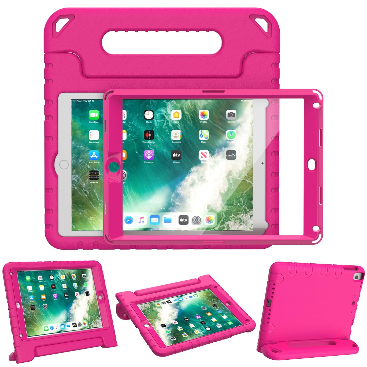 SINSO Kids Case for iPad 9.7 inch 6th Generation 2018/5th Generation 2017/iPad Air 2, Shockproof Lightweight ipad Cover Built in Screen
