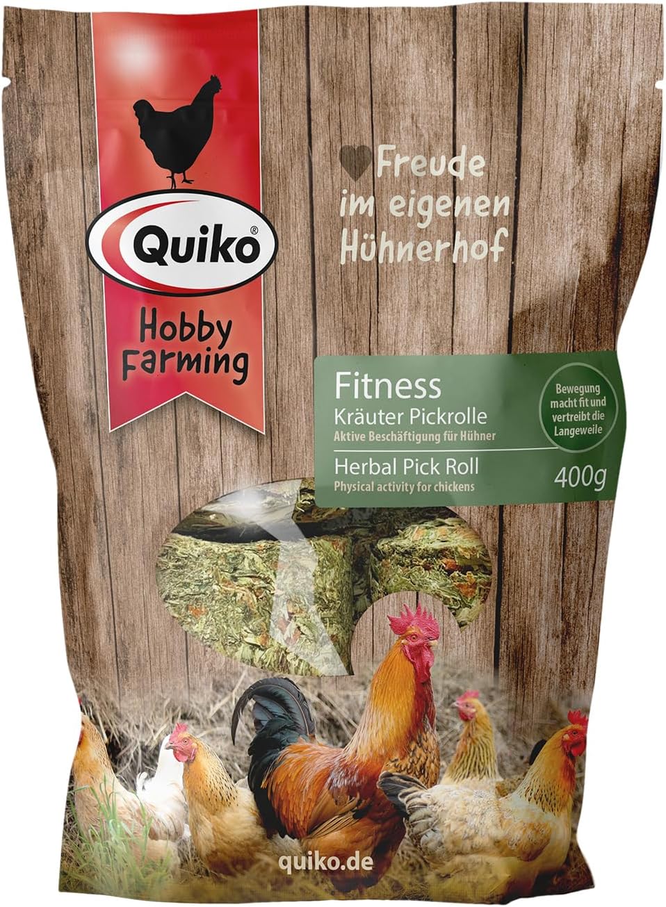 Quiko Hobby Farming Fitness Herb Pick Roll 400g Chicken activity, Best before 07/26, New