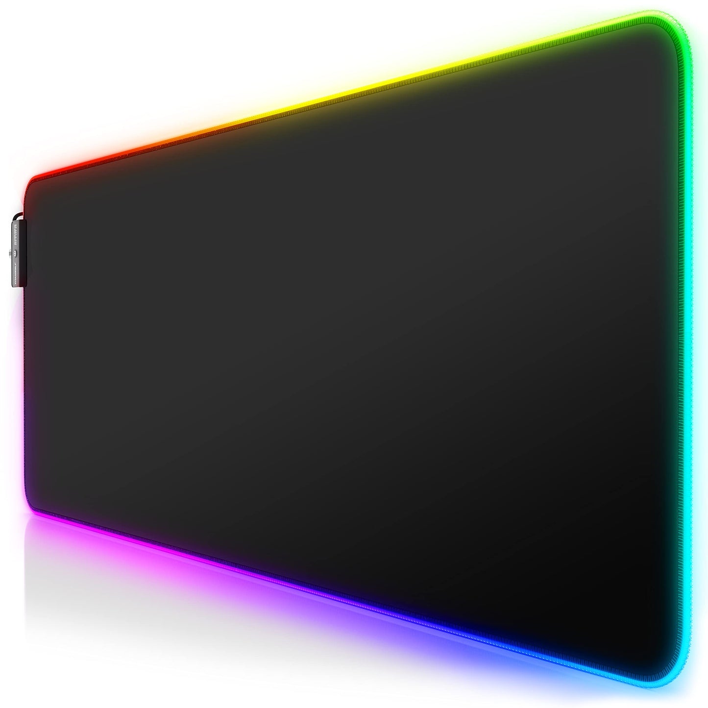 TITANWOLF CSL-Computer RGB gaming mouse pad - LED desk pad - 800x300 mm - XXL mousepad - LED multi color - 11 lighting modes - 7 LED colors plus 4