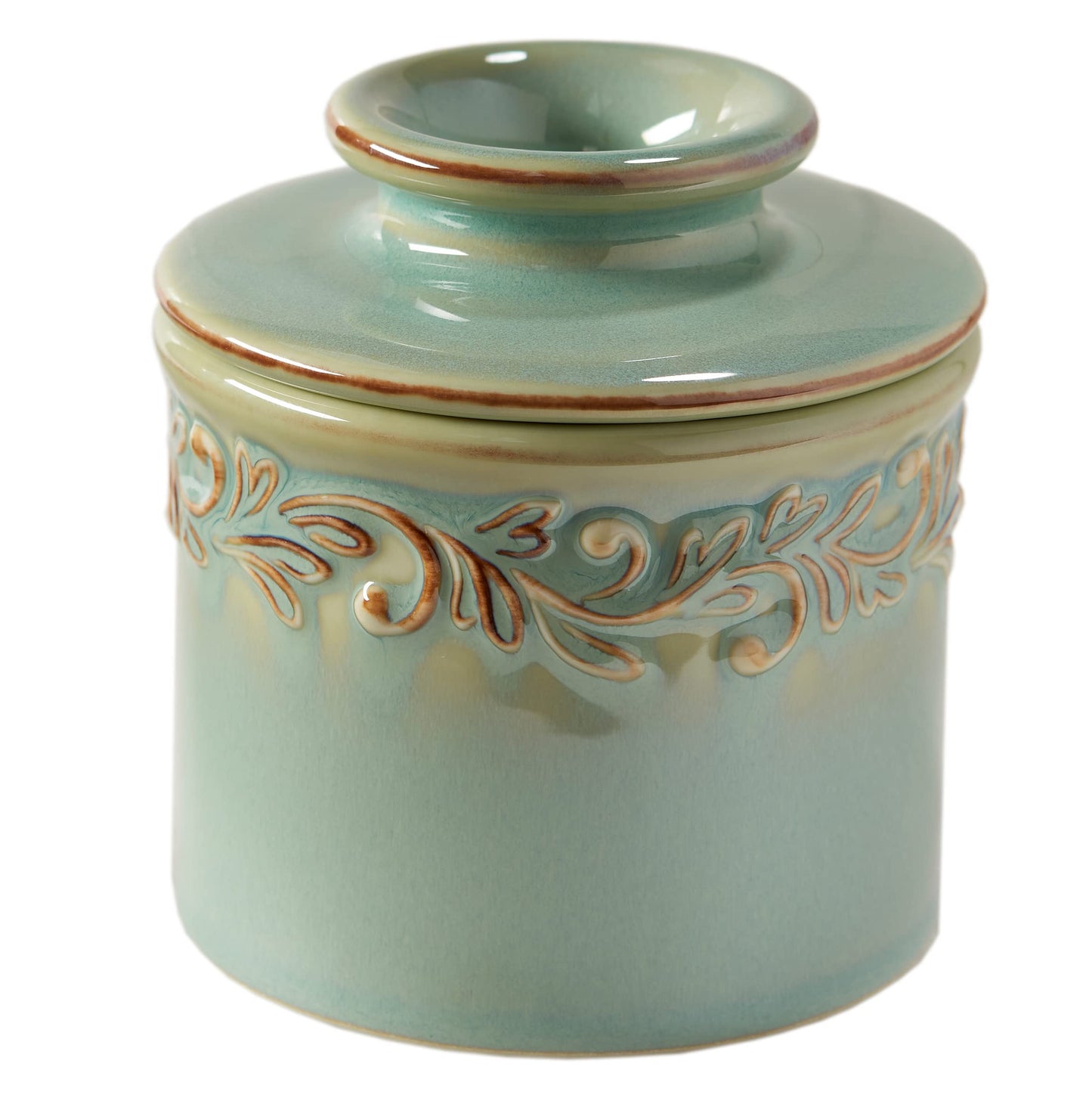 Butter Bell - The Original Butter Bell Crock by L Tremain, a Countertop French Ceramic Butter Dish Keeper for Spreadable Butter, Antique Collection,