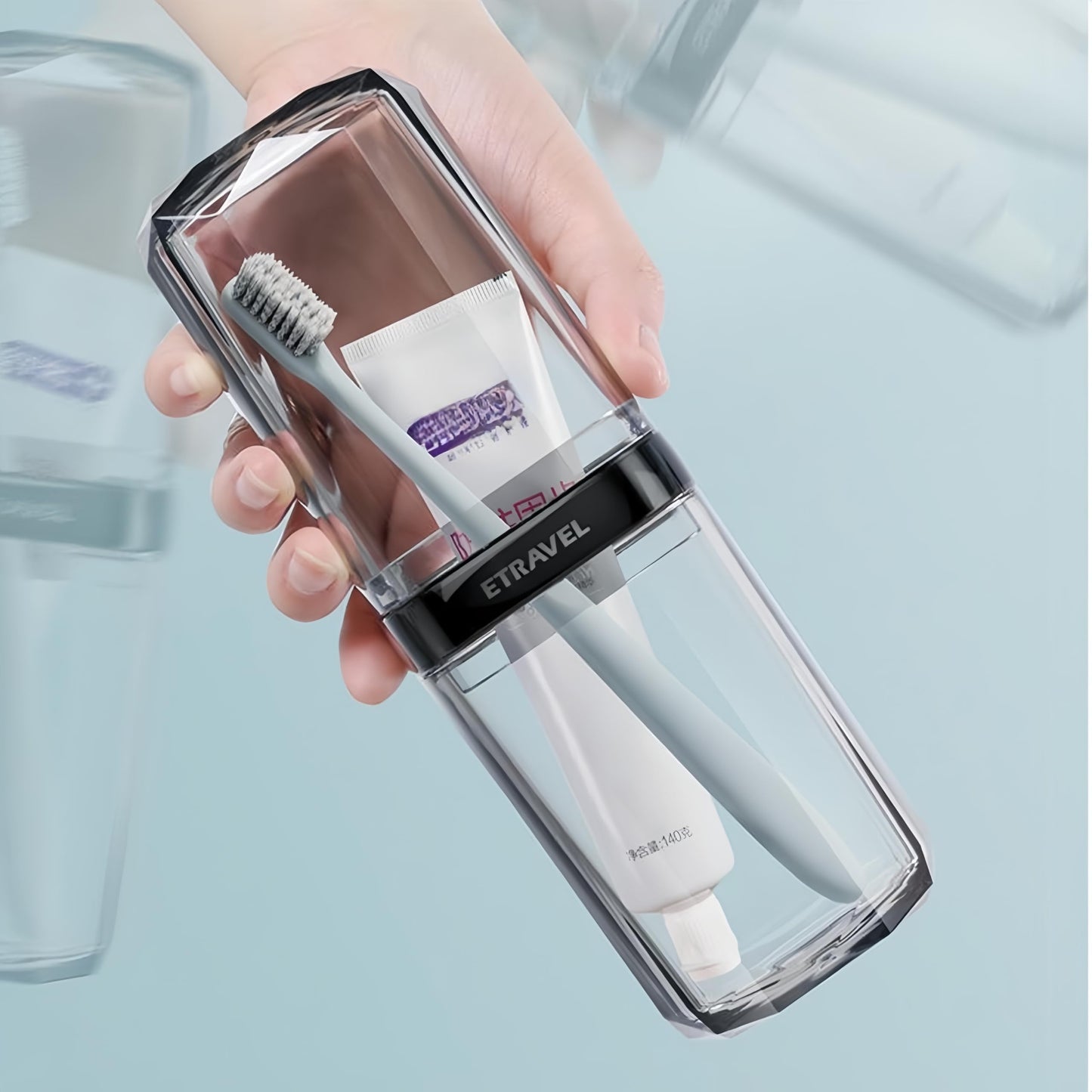MEIJMJIA - Transparent Travel Toothbrush Holder Toothpaste Box