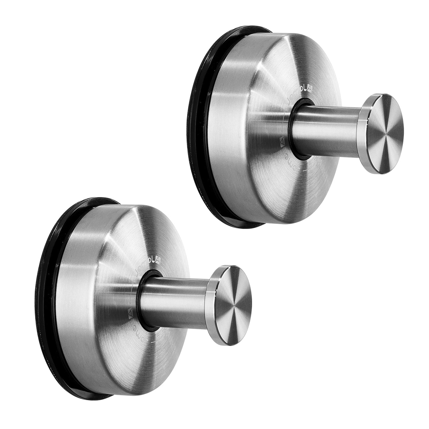JOMOLA 2PCS Bathroom Towel Hook Suction Cup Holder Utility Shower Hooks Hanger Towel Storage Kitchen Utensil Tea Towel Holder Stainless Steel Vacuum