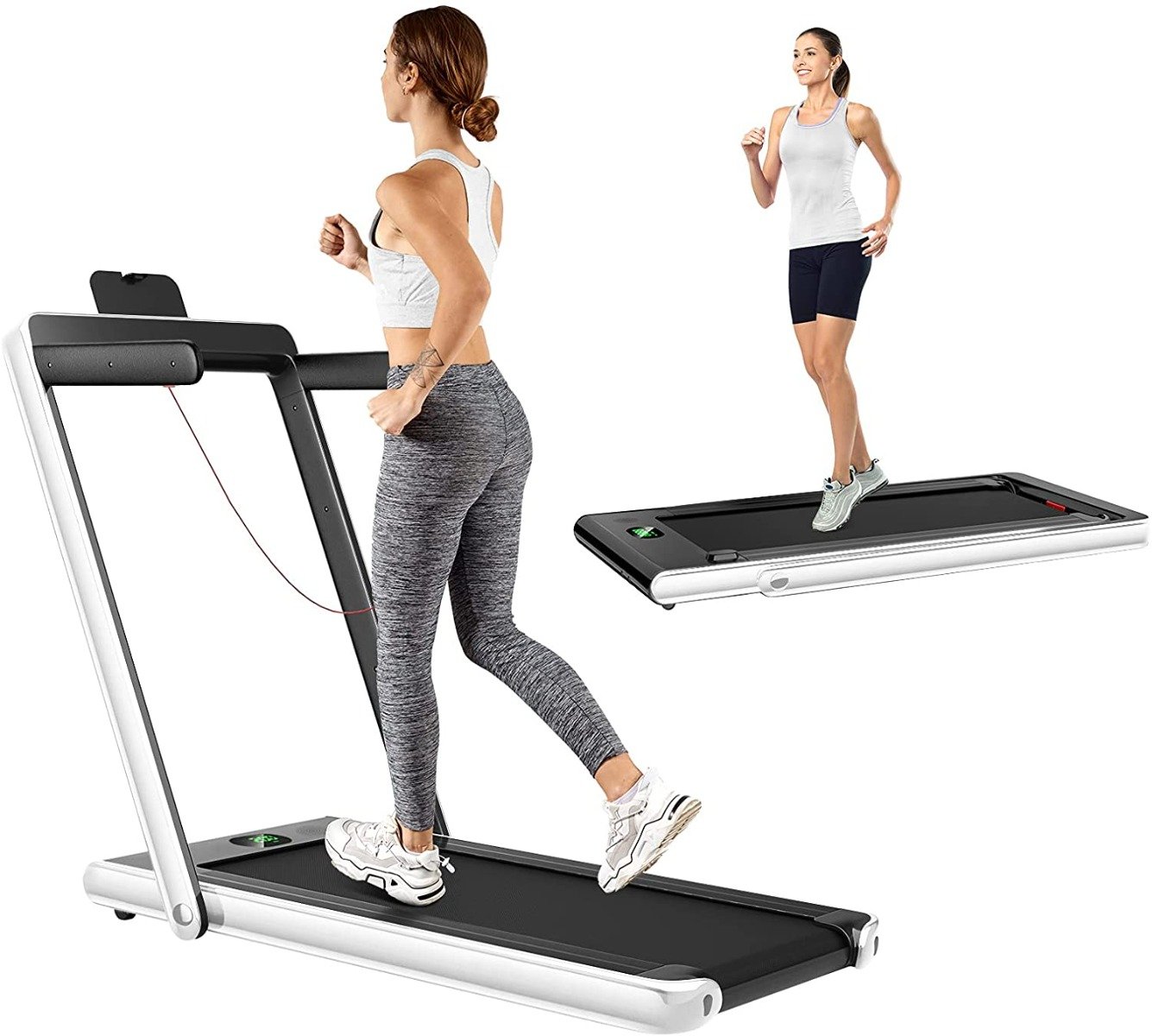 1-12Kph Folding Electric Treadmill with Bluetooth Capability-Black