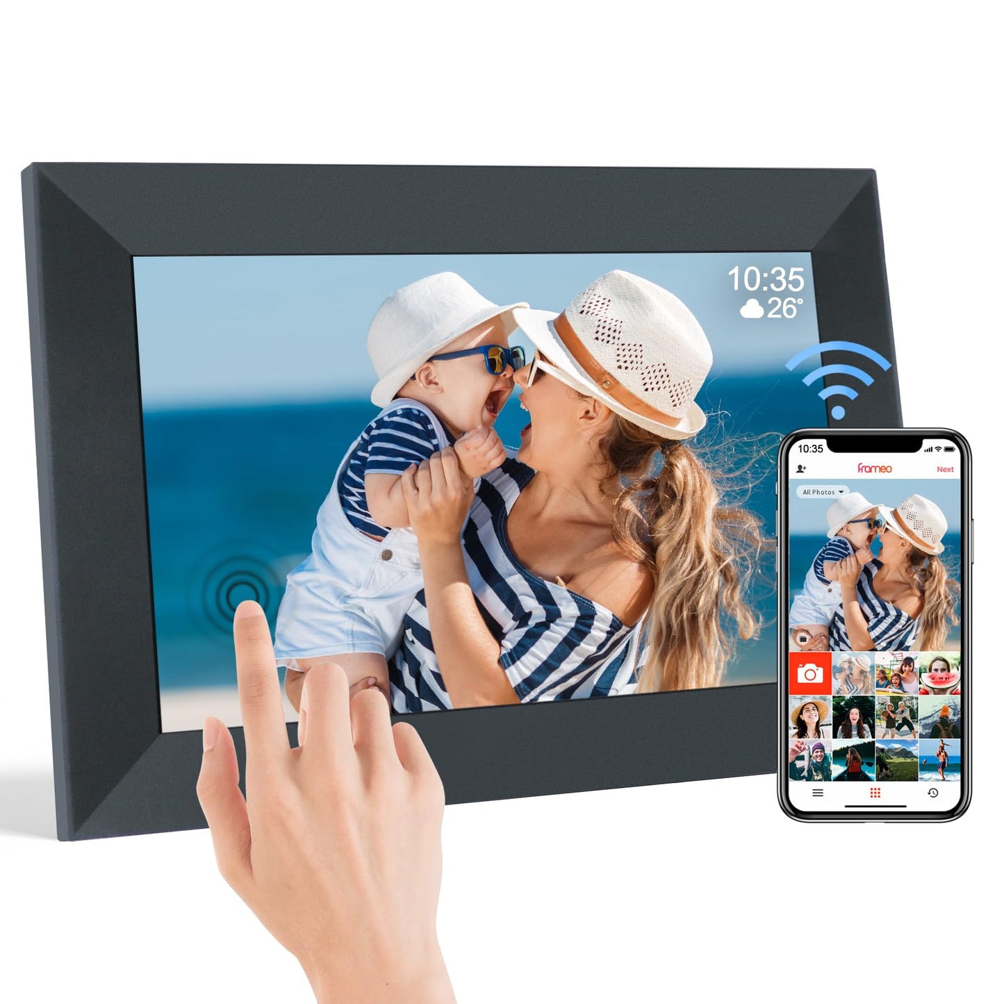 TSITSC Digital Photo Frame WiFi, 10.1 Inch Digital Picture Frame,1280 * 800 IPS Touch Screen HD Display Digital Frame Built in 32GB Memory,