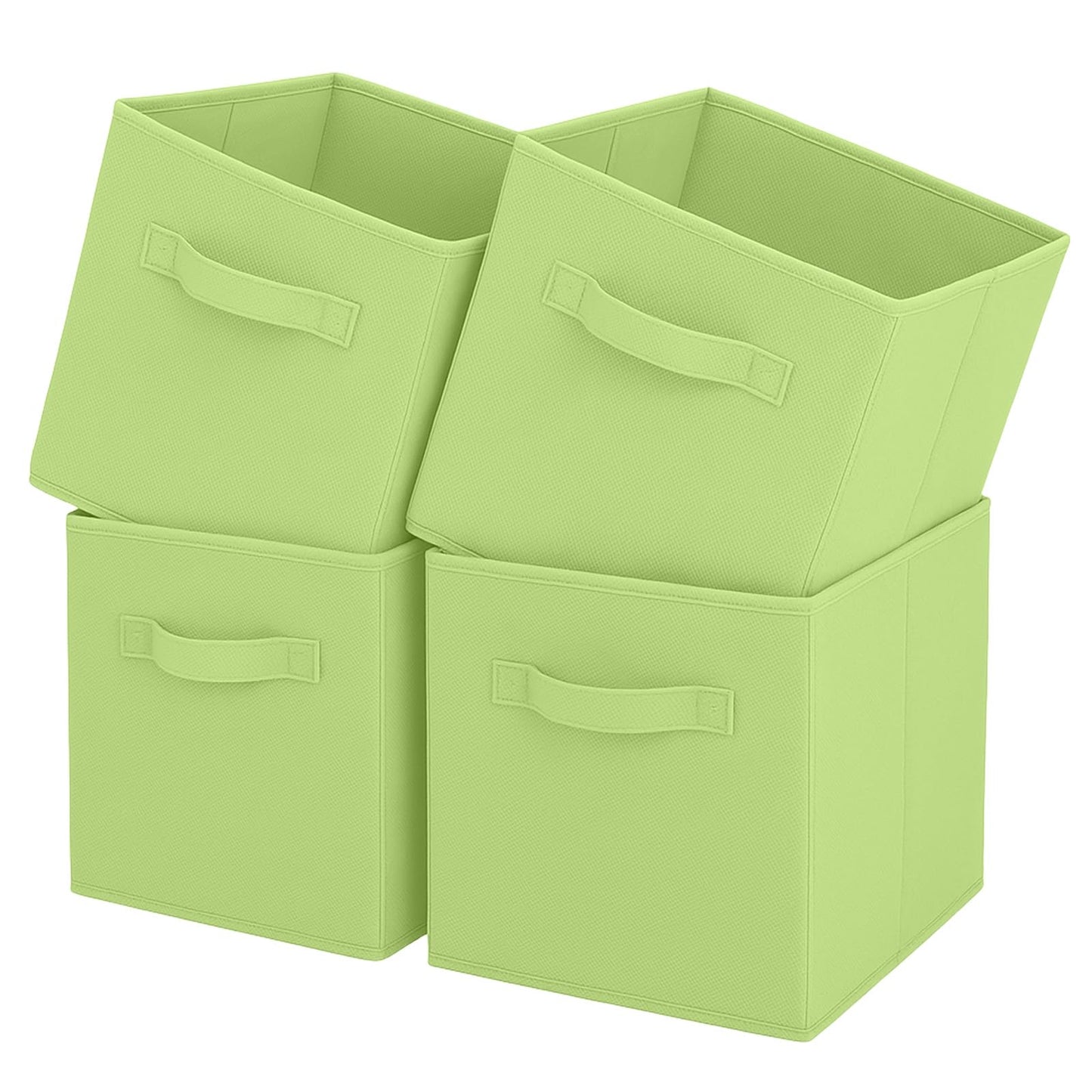 Pinkgarden Storage Box, Collapsible Fabric Storage Cube with Handles for Home, Kids Room, Closet and Toy Organization,Pack of 4