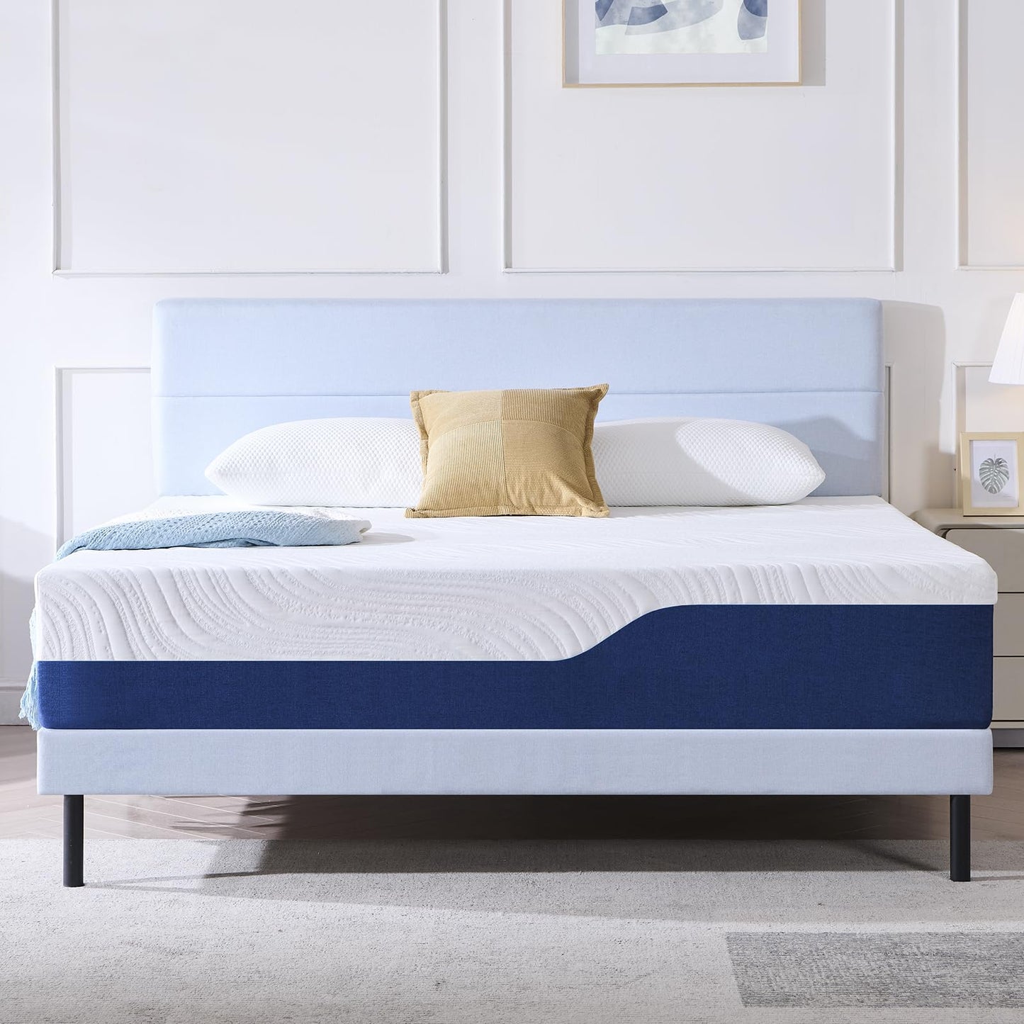 Hiimgo Small Double Mattress Medium Memory Foam Mattress 120x190x25cm