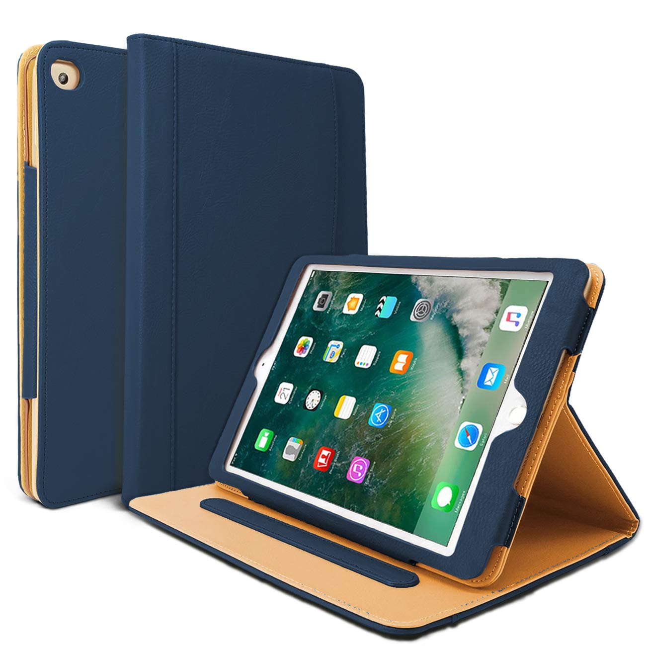Danycase New iPad 2018/2017 9.7 inch Case 6th/5th Generation, PU-Leather Auto Sleep/Wake Cover Stand Folio Cover Case for iPad 9.7 inch 2018/2017,