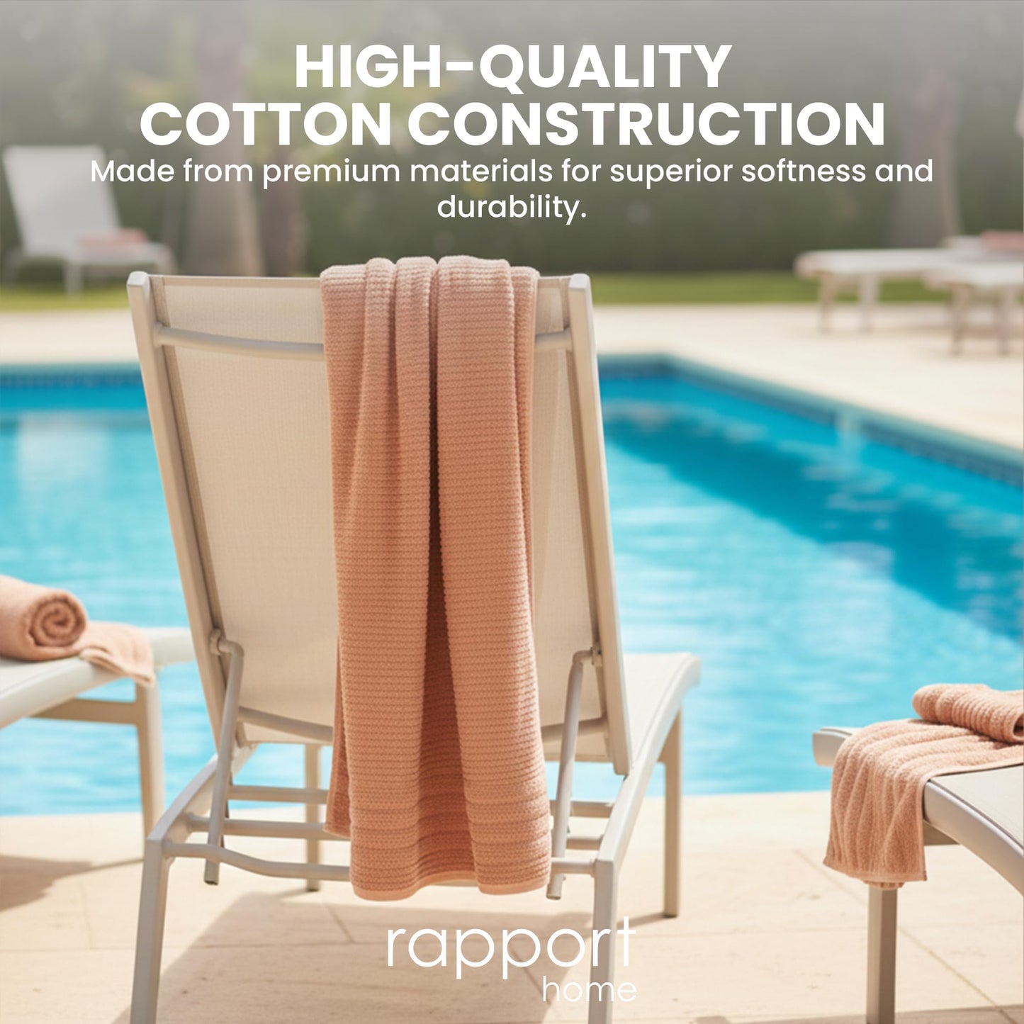 Rapport Home Linear Bath Sheets 2 Pack | Rose Red | 90x140cm | Luxurious 500GSM 100% Cotton | Oeko-Tex Certified Absorbent & Soft Bathroom Towels