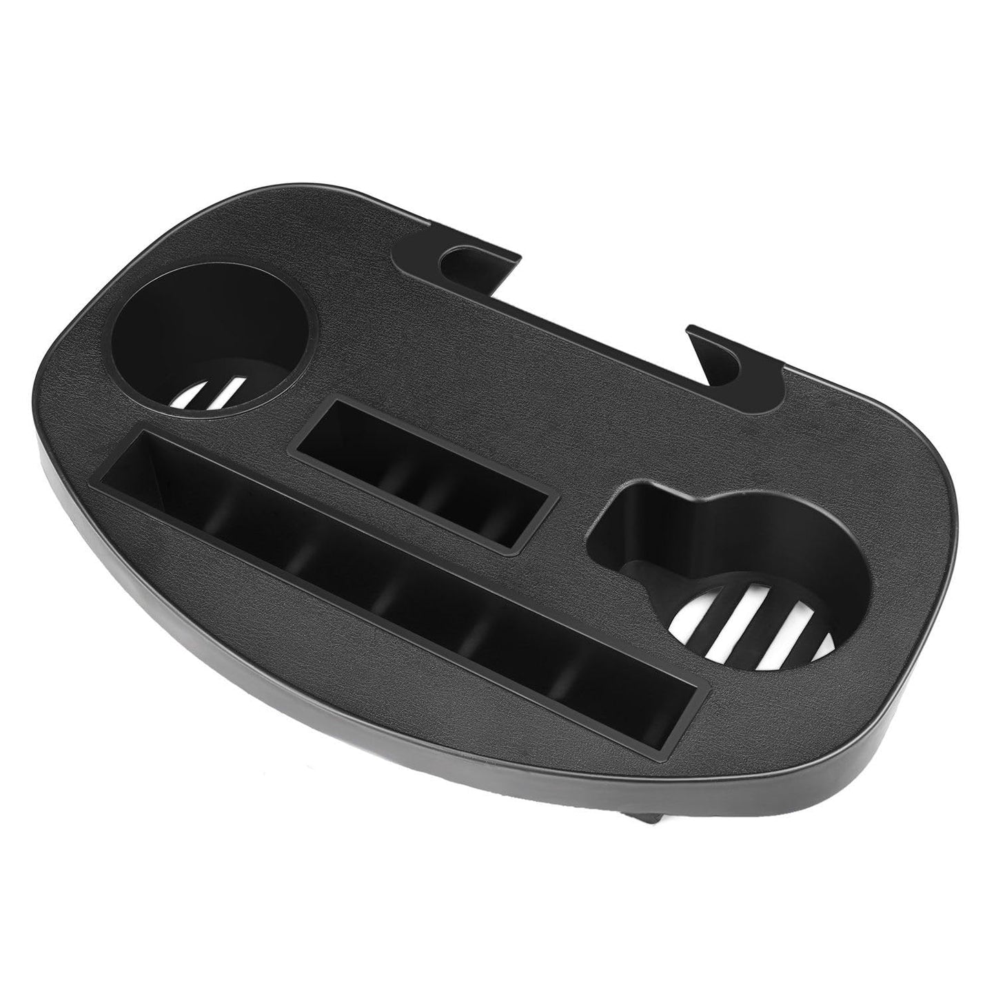 Flexzion Zero Gravity Chair Cup Holder Tray, Universal Clip-On Side Table for Camping Chair, Cup Holder with Phone Slot and Snack Tray for Lawn Seat,