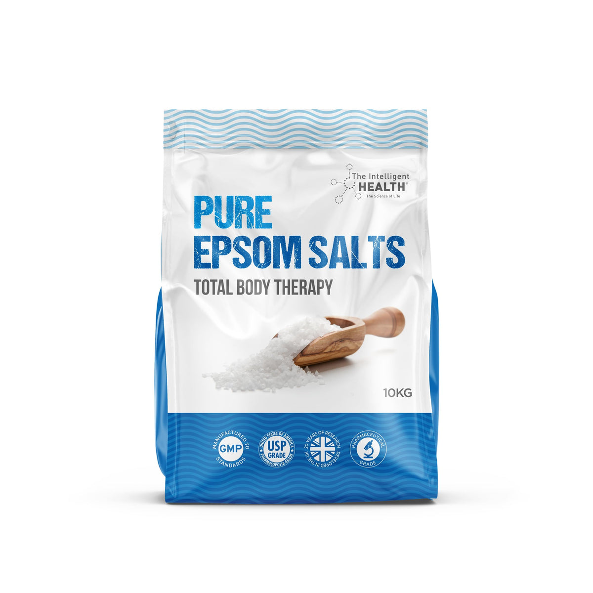 Pure Epsom Salts 10kg, Total Body Therapy, 100% Pure Premium Quality Magnesium Sulphate Traditional Bath Soak, Fine 1.4mm Easily Dissolvable Grain