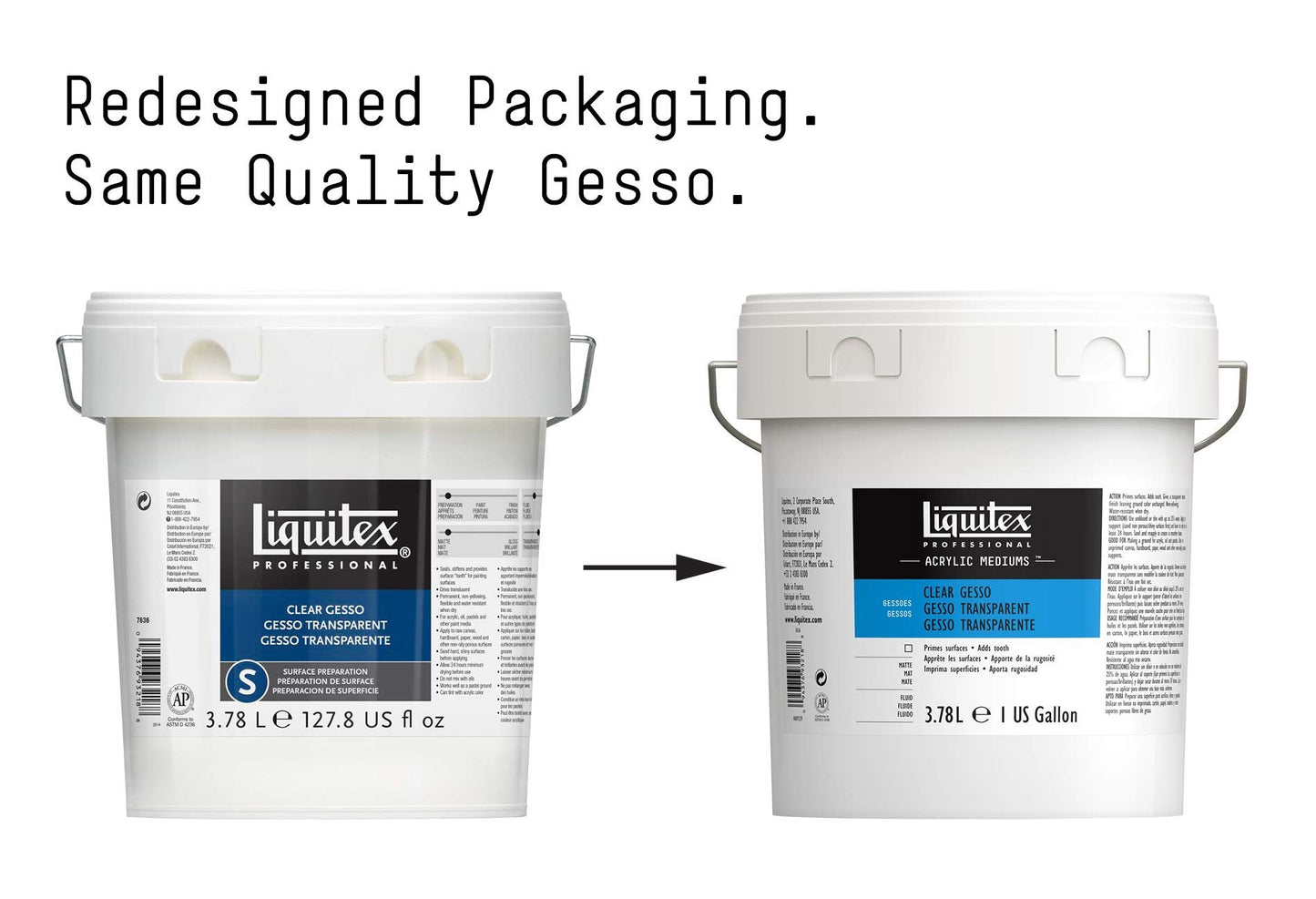 Liquitex Professional Clear Gesso Surface Prep Medium, 3.79 l